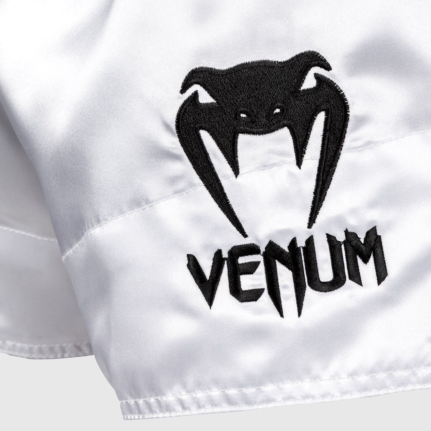 VENUM Muay Thai Shorts, Classic, white-black, S