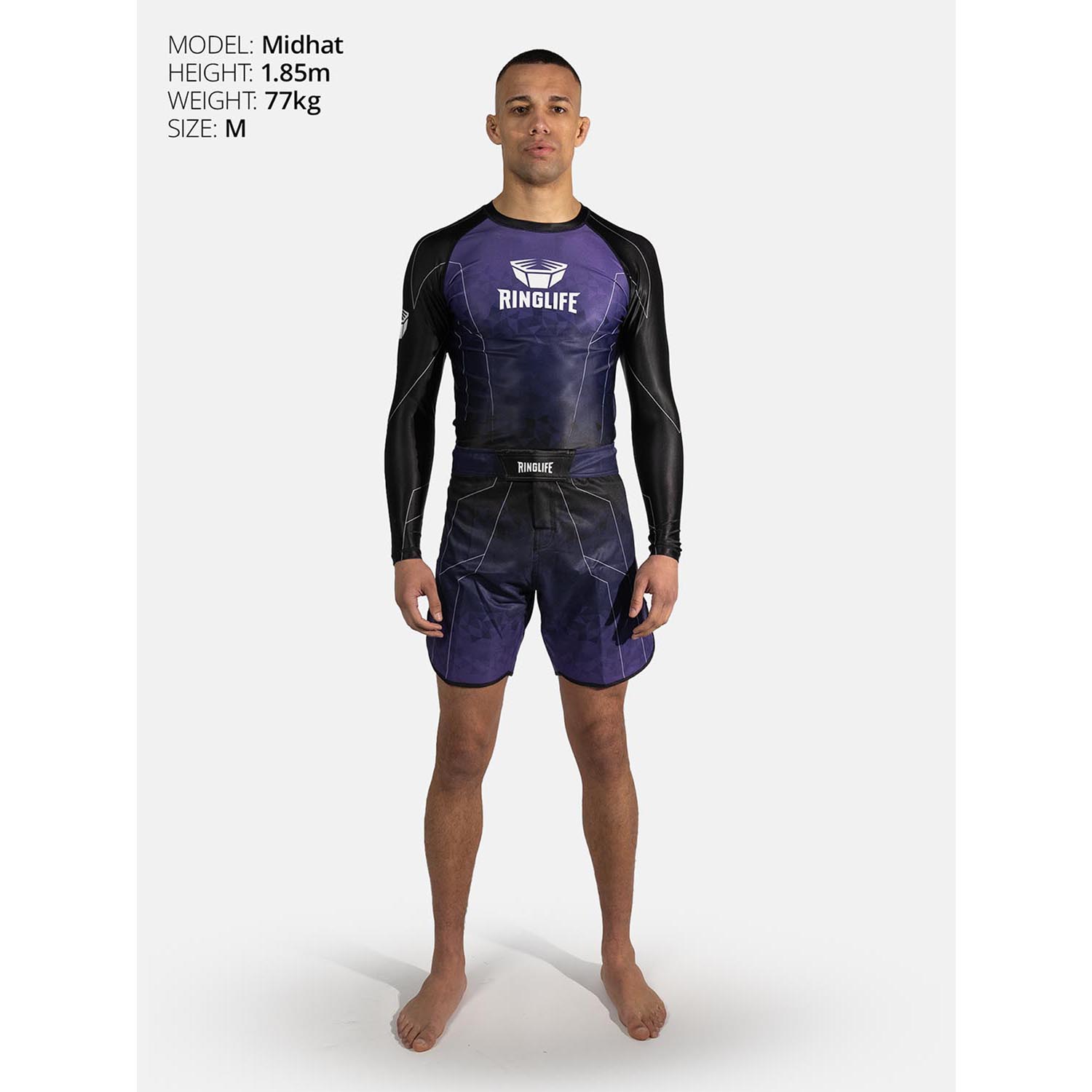 RINGLIFE Rashguard L/S - Transition black-purple S