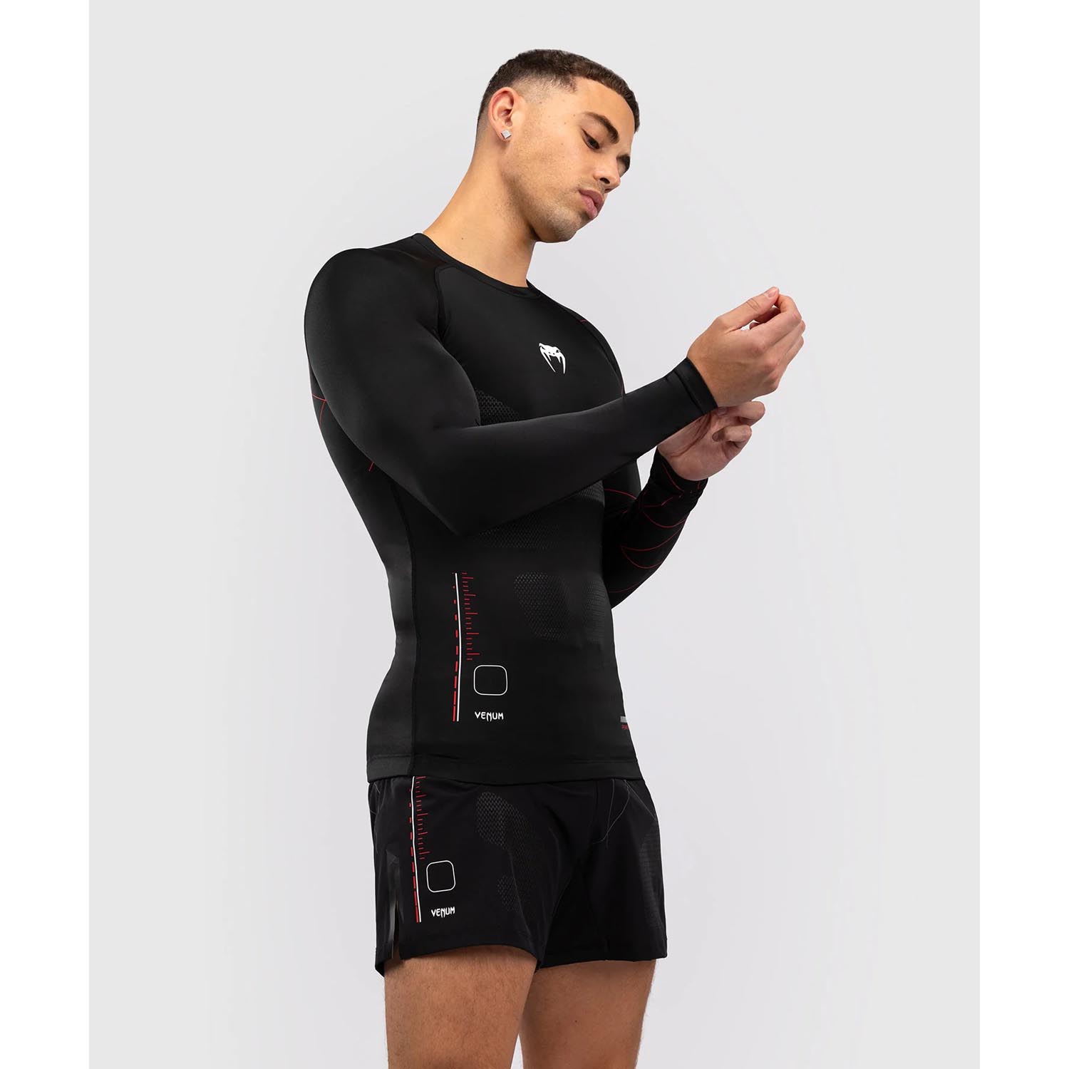 VENUM Rashguard, L/S, Tactical XT, black-red, XXL