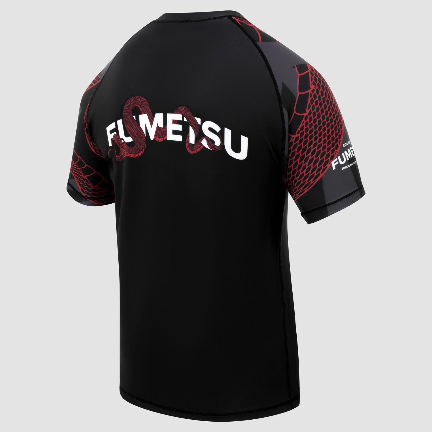 Fumetsu Rashguard, S/S, Anaconda, black-red, XXL