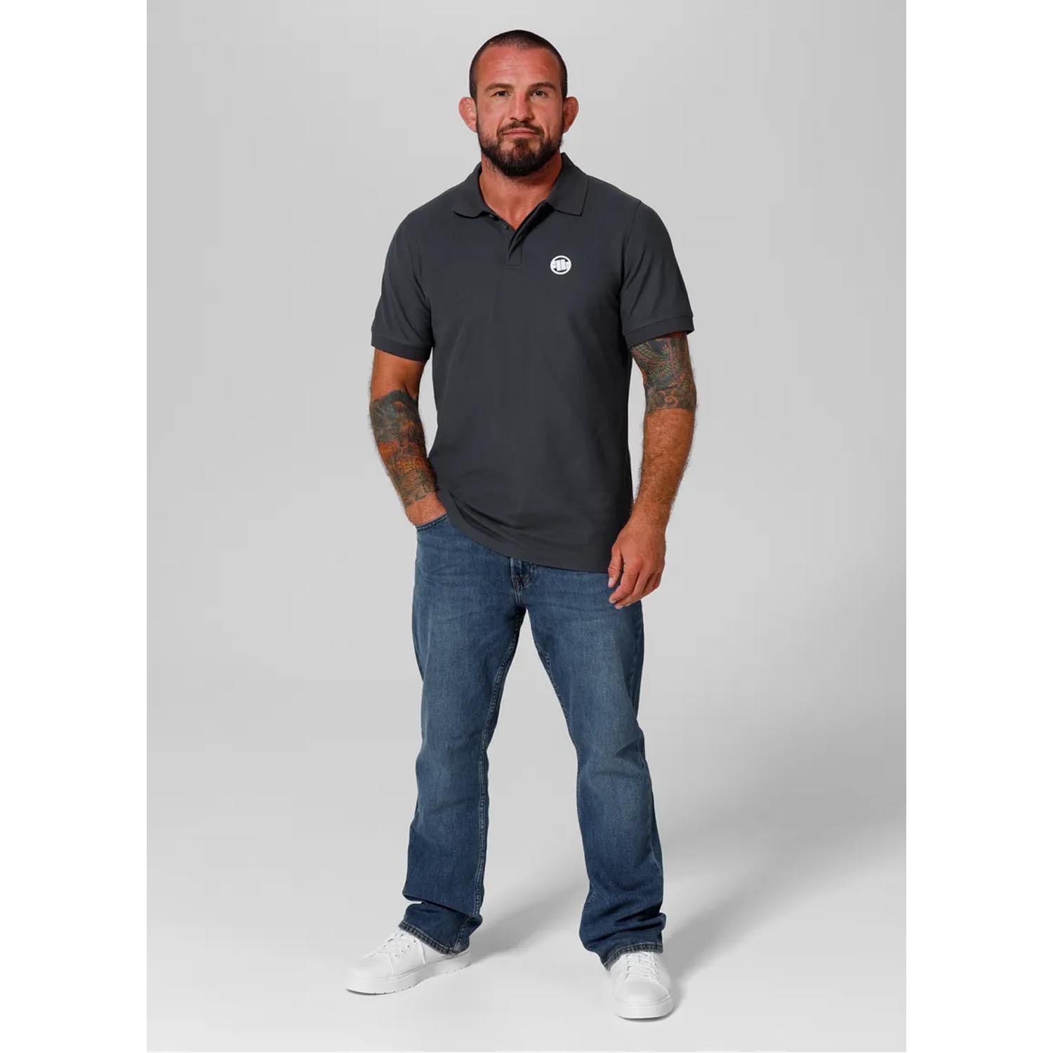 Pit Bull West Coast Polo T-Shirt, Coolmax Rockey, black