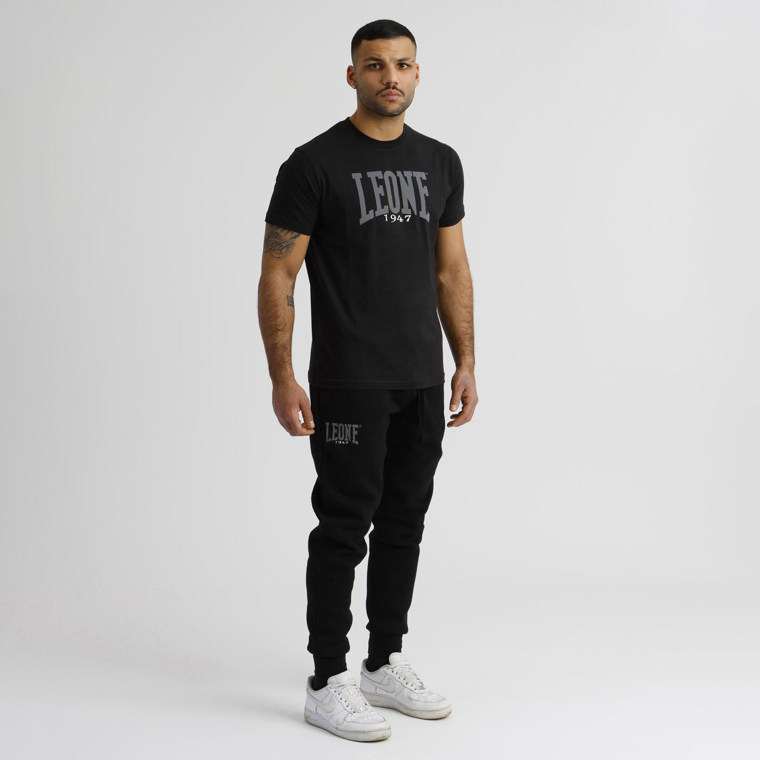 LEONE T-Shirt, Boxing, black-grey, L