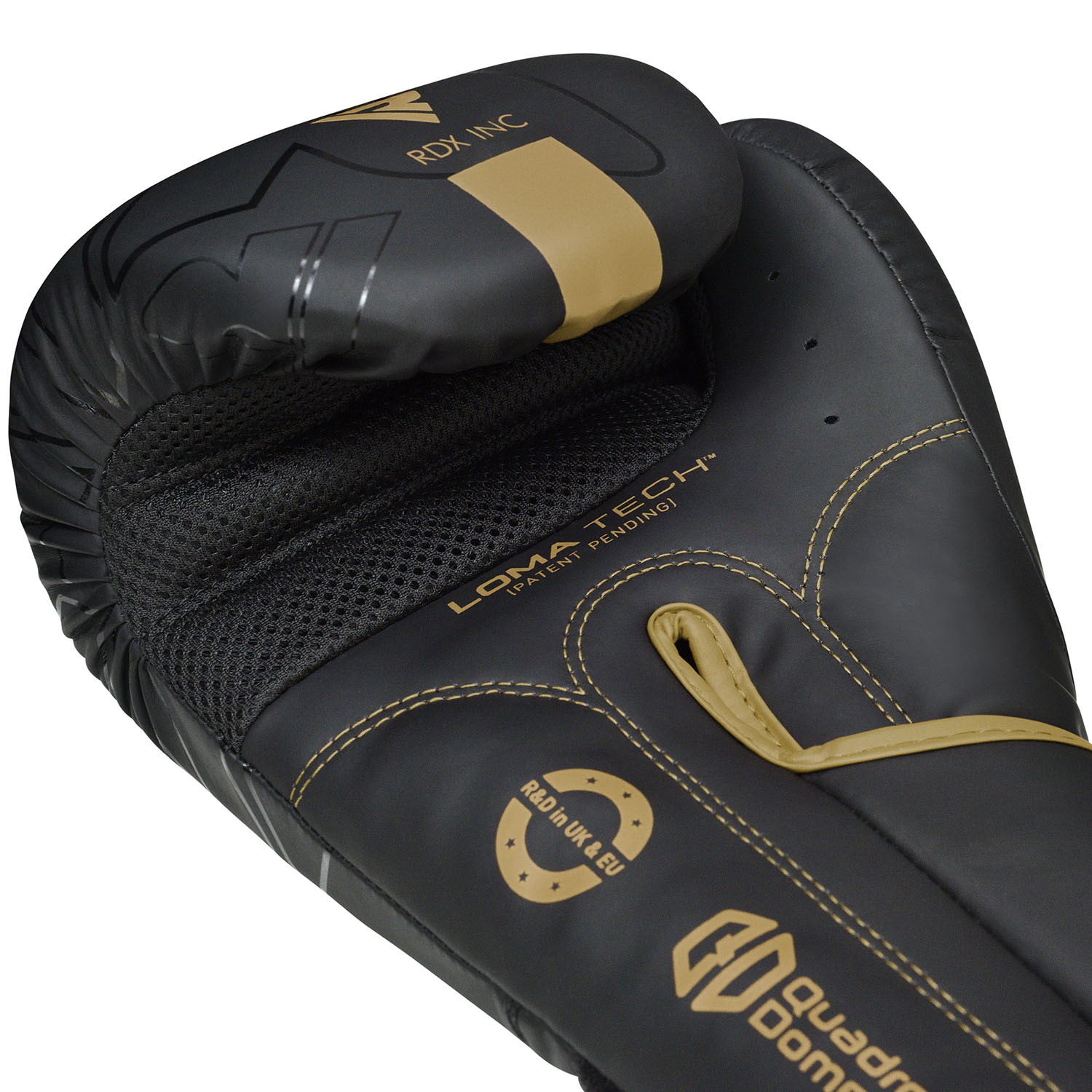 RDX Boxing Gloves, Kara Series F6, black-gold, 12 Oz