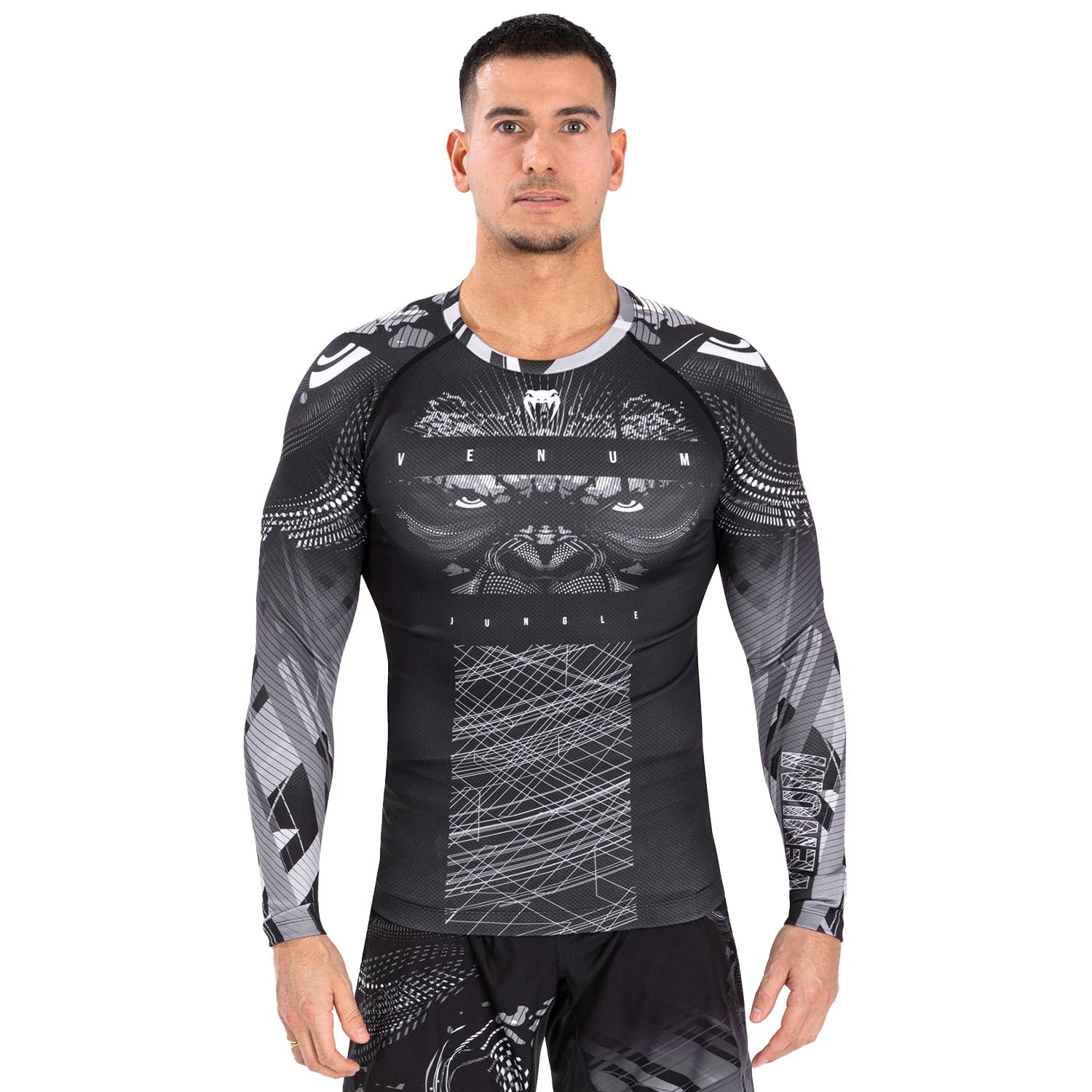 VENUM Rashguard, L/S, Gorilla Jungle, schwarz-weiß, XXL
