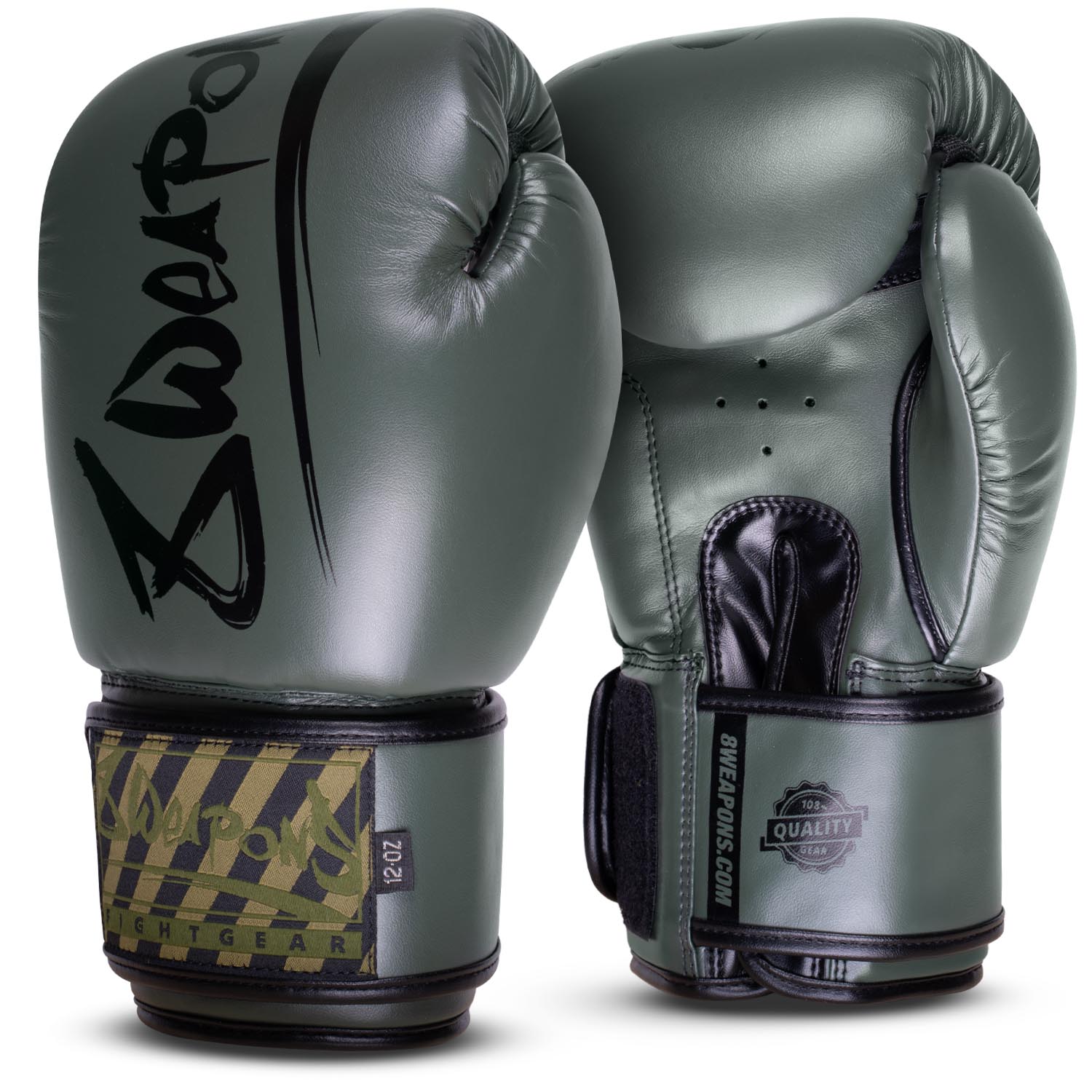 8 WEAPONS Boxhandschuhe, Unlimited 2.0, olive-schwarz, 10 Oz