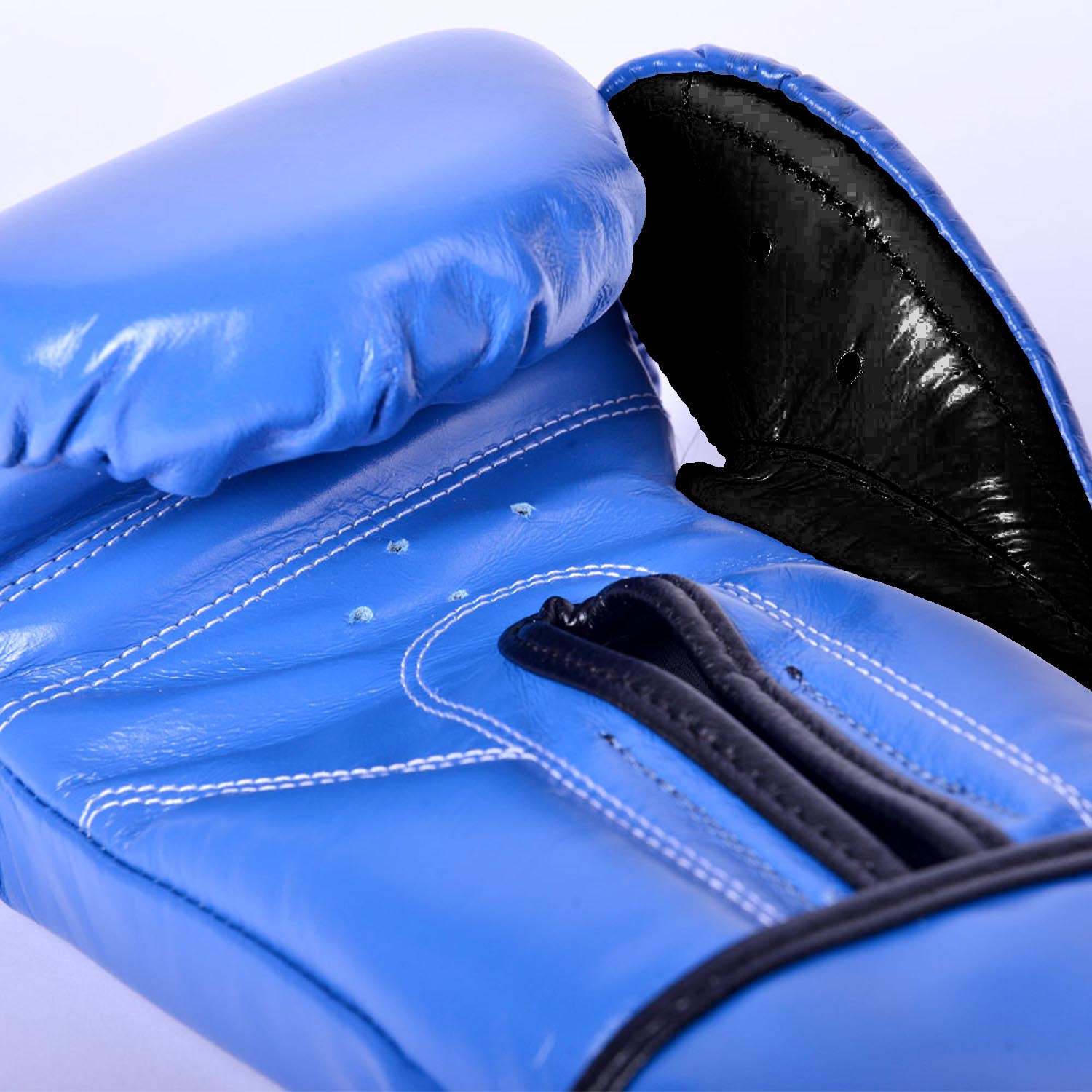 Cleto Reyes Boxhandschuhe, Klett Sparring, blau-schwarz, 16 Oz