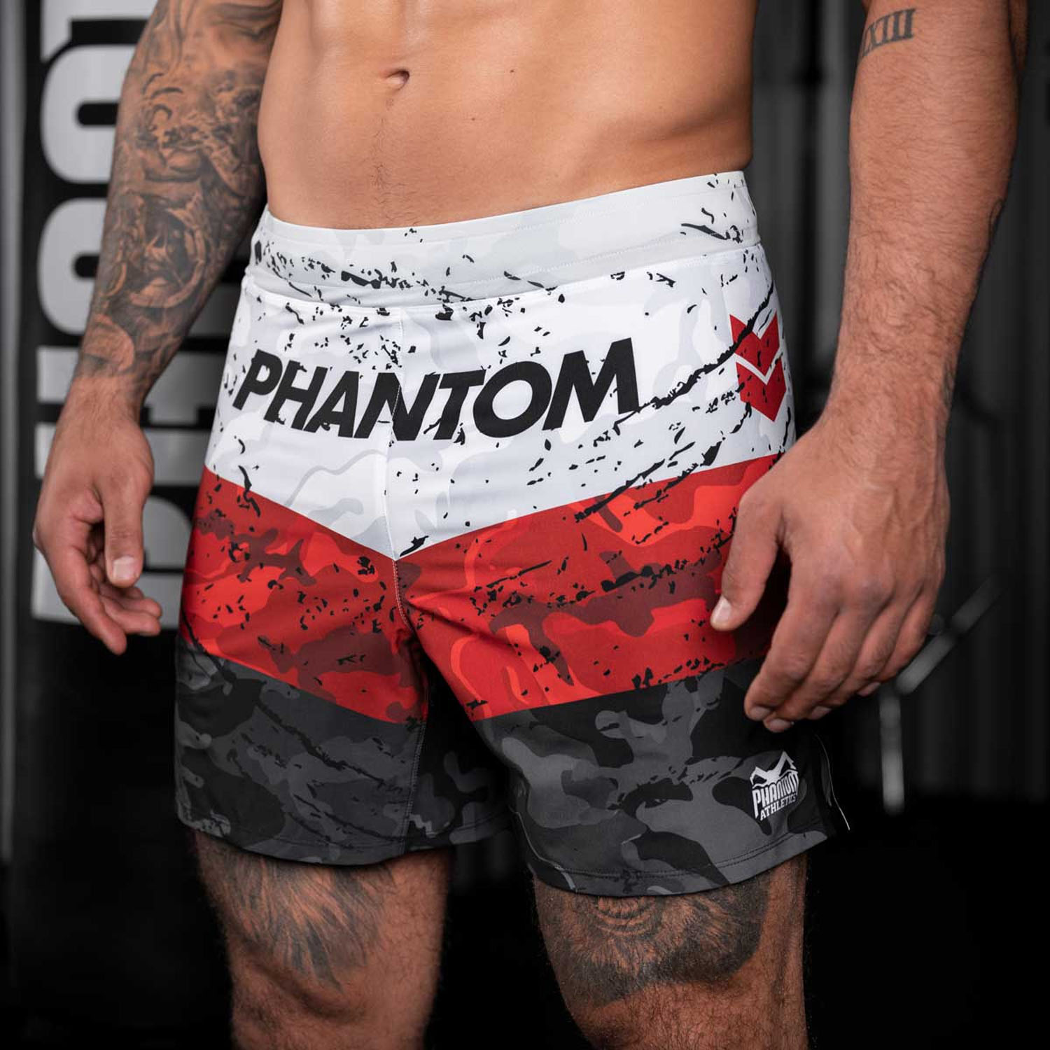 Phantom Athletics MMA Fight Shorts, Flex, S Delta, red, S