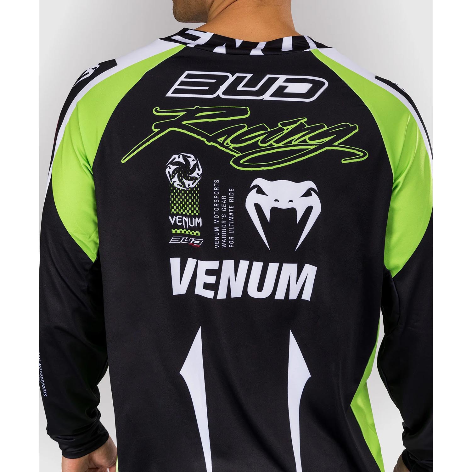 VENUM Dry Tech Shirt, L/S, Bud Racing, black-white-green, XXL