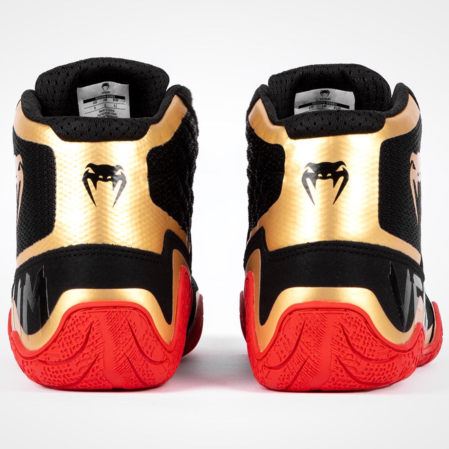 VENUM Wrestling Shoes, Elite, black-gold-red, 40