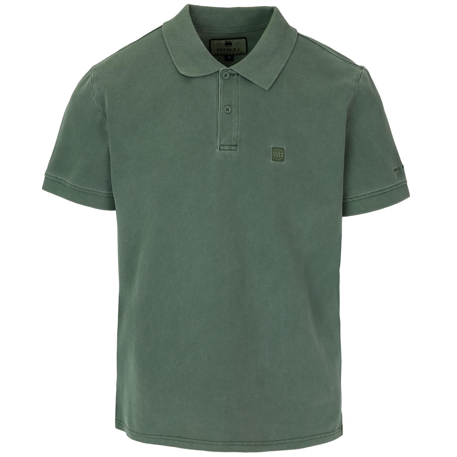 Pit Bull West Coast Polo T-Shirt, Washed Polo, green, XXXL