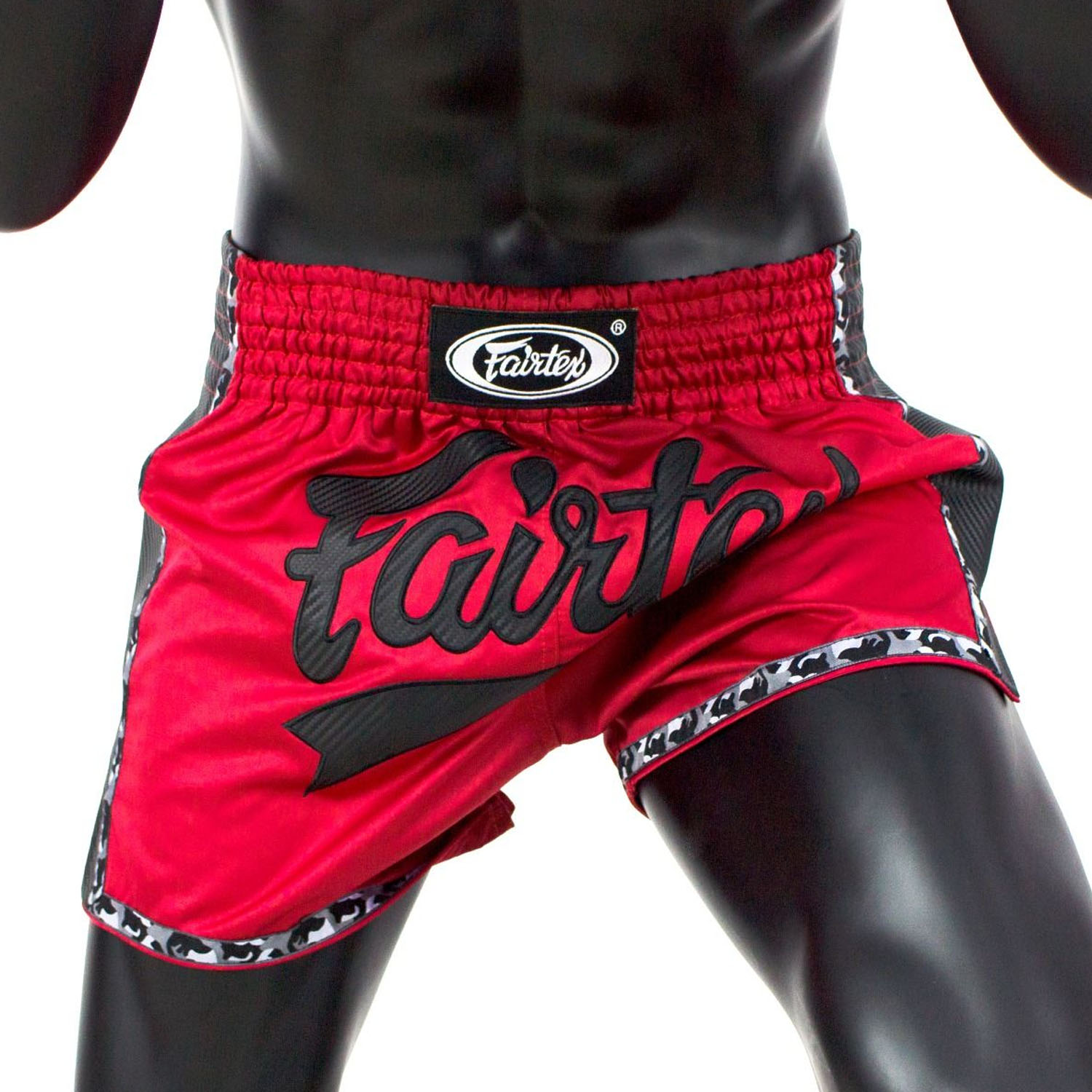 Fairtex Muay Thai Shorts, BS1703, red-black, S