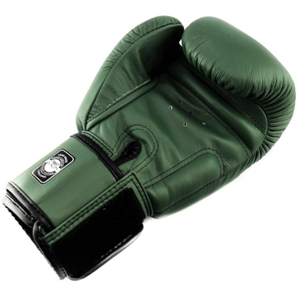 TWINS Special Boxing Gloves, Leather BGVL-3, military, 14 Oz