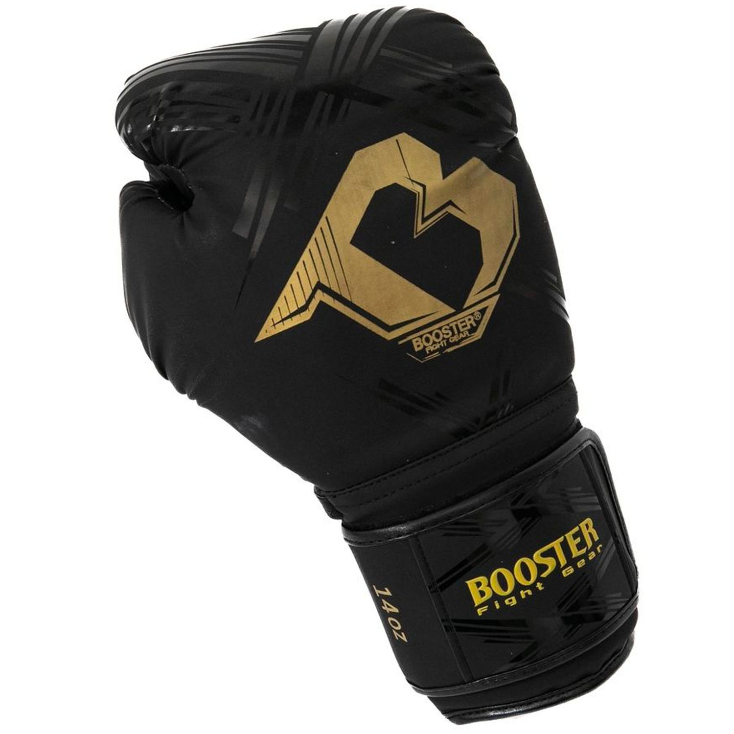 Booster Boxing Gloves, Alpha, black-gold 14 Oz