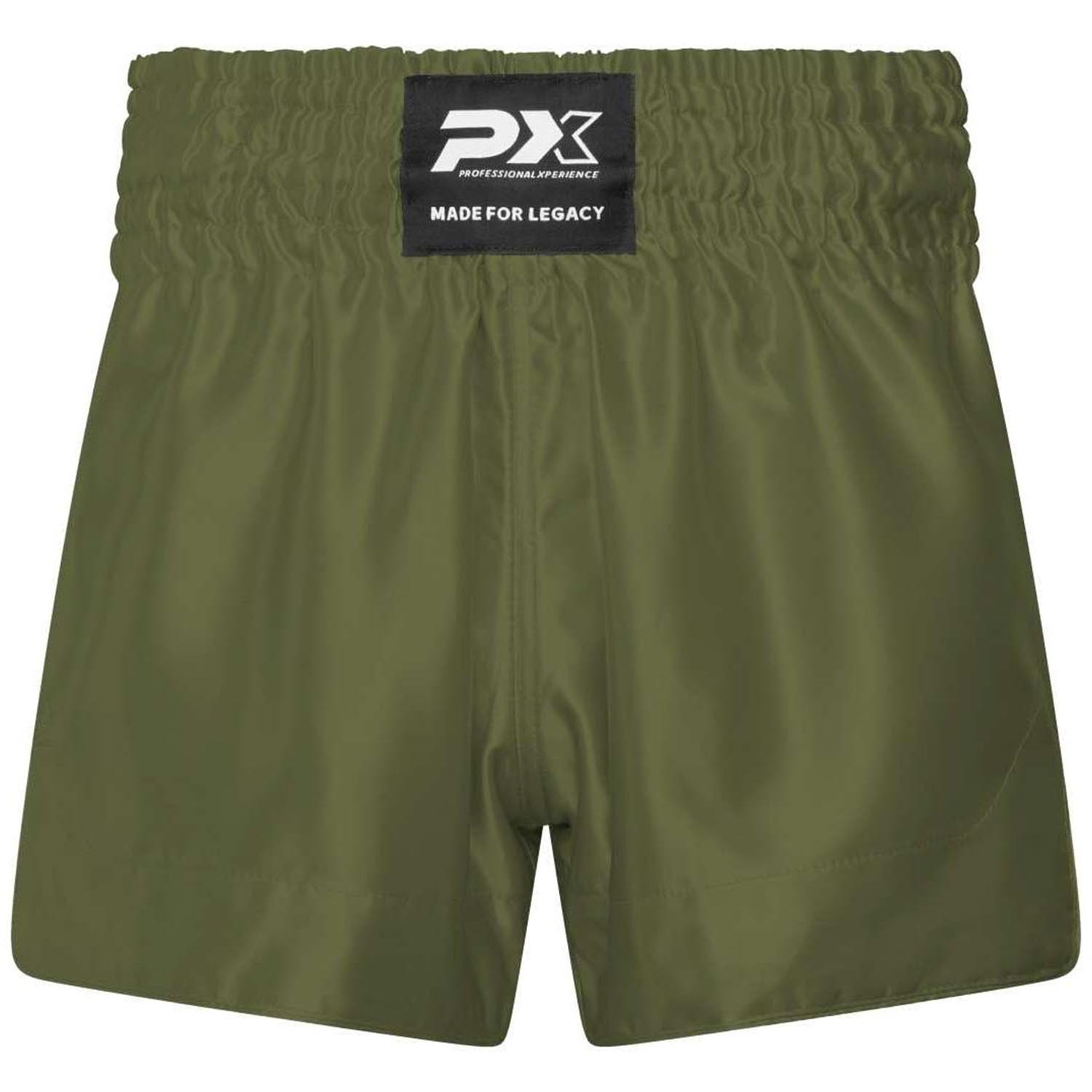 PX Muay Thai Shorts, Legacy, olive, L