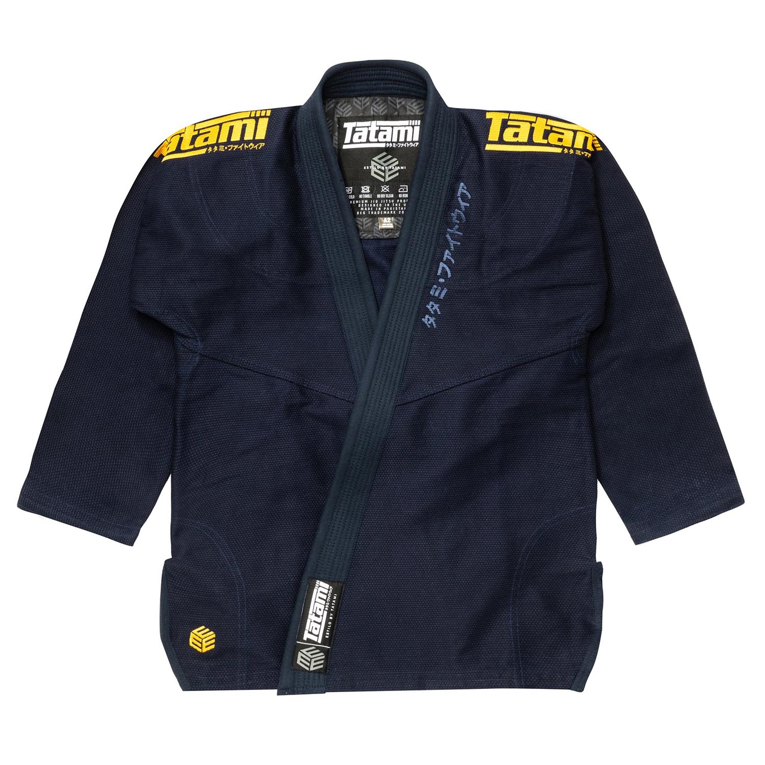 Tatami BJJ GI, Estilo Black Label, navy-gold, A1L
