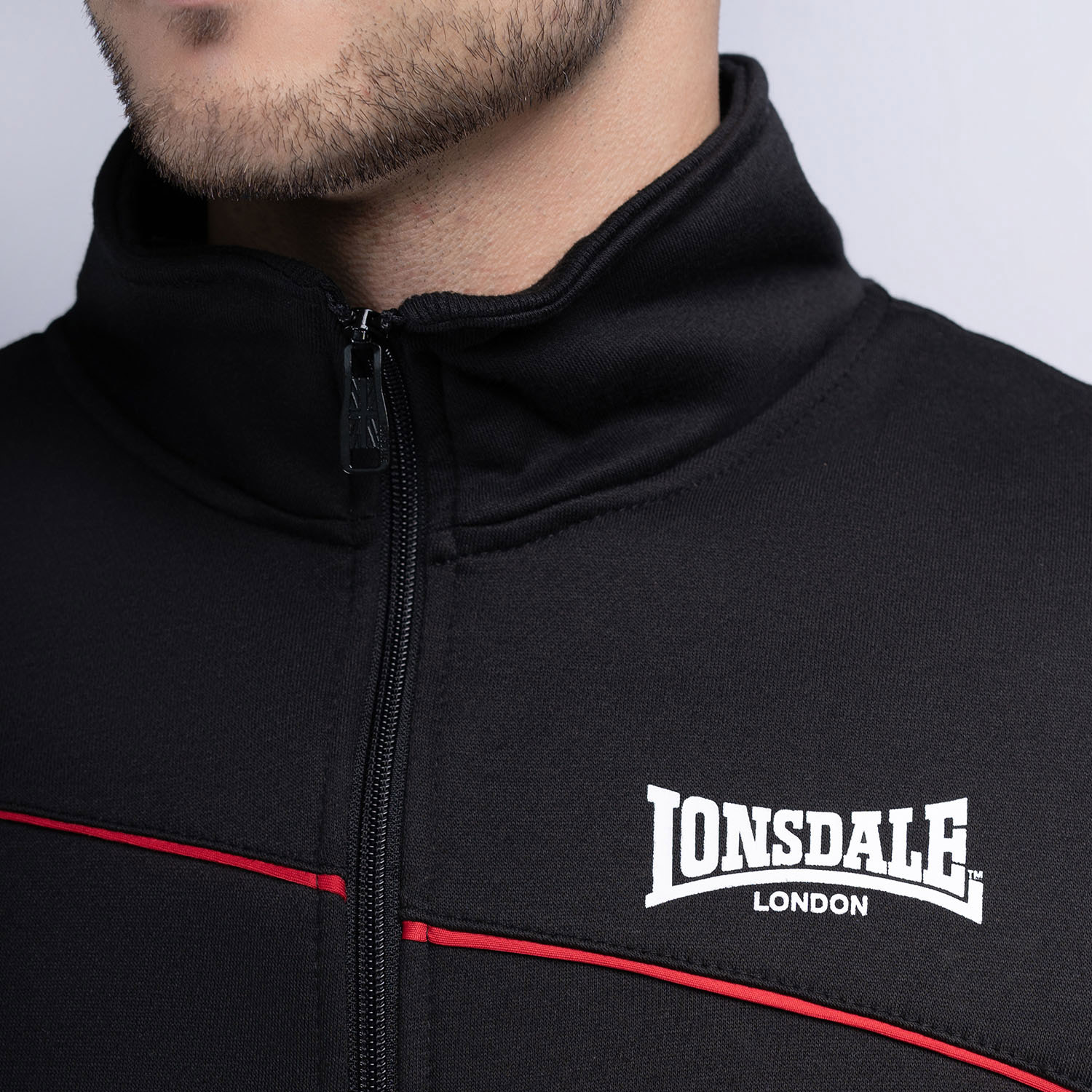 Lonsdale Trainingsanzug, Geddington, schwarz, XL