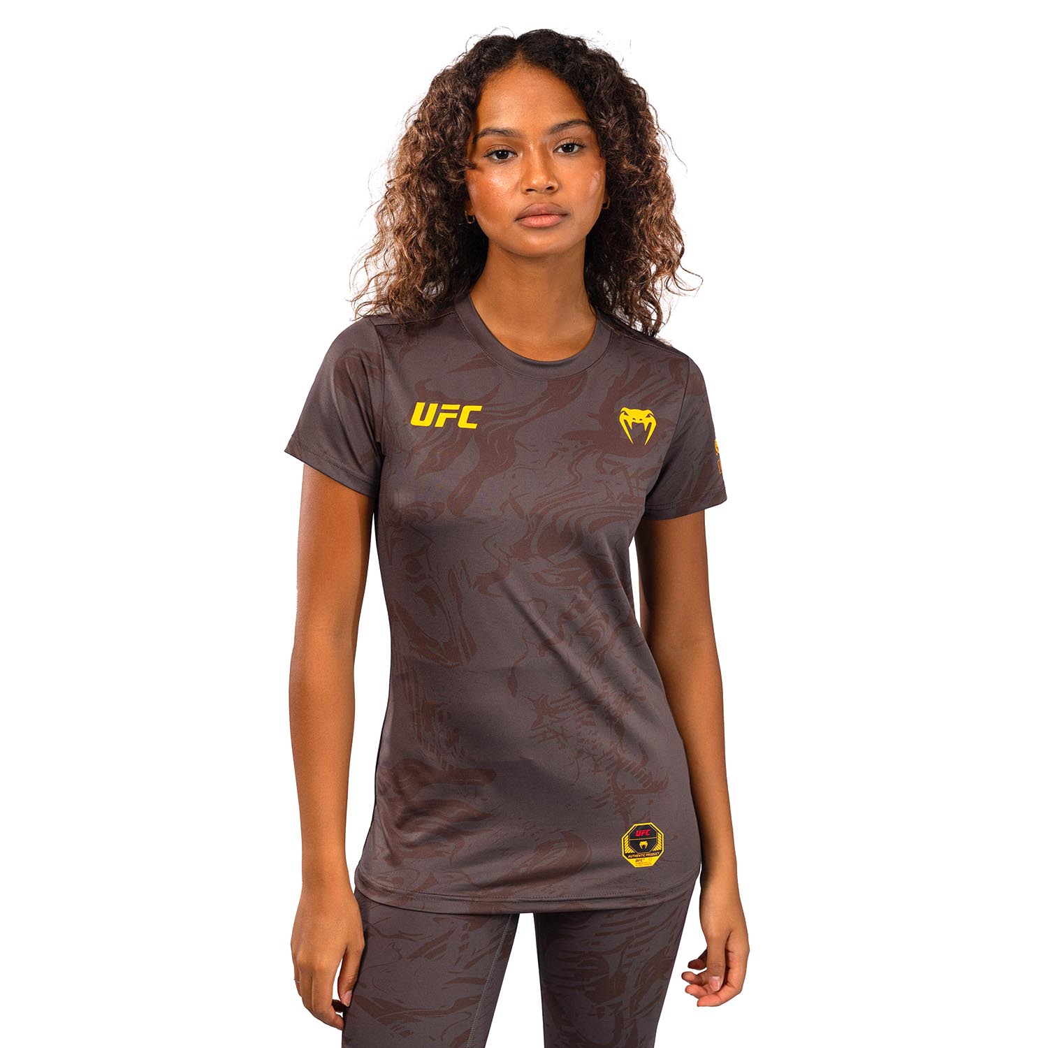 VENUM Dry Tech T-Shirt, Women, UFC Fusion Fight Week, brown, XL