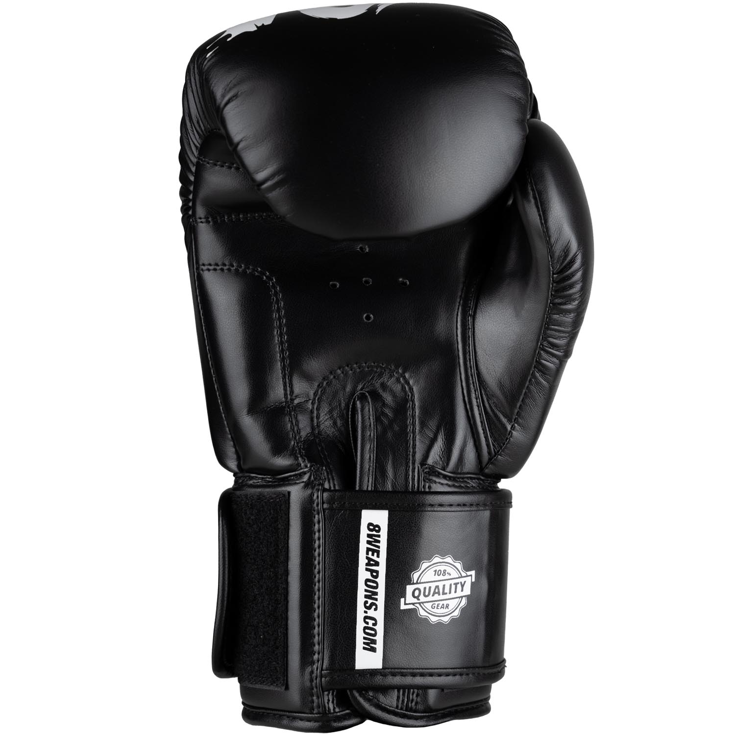 8 WEAPONS Boxing Gloves, Unlimited 2.0, black-white, 12 Oz