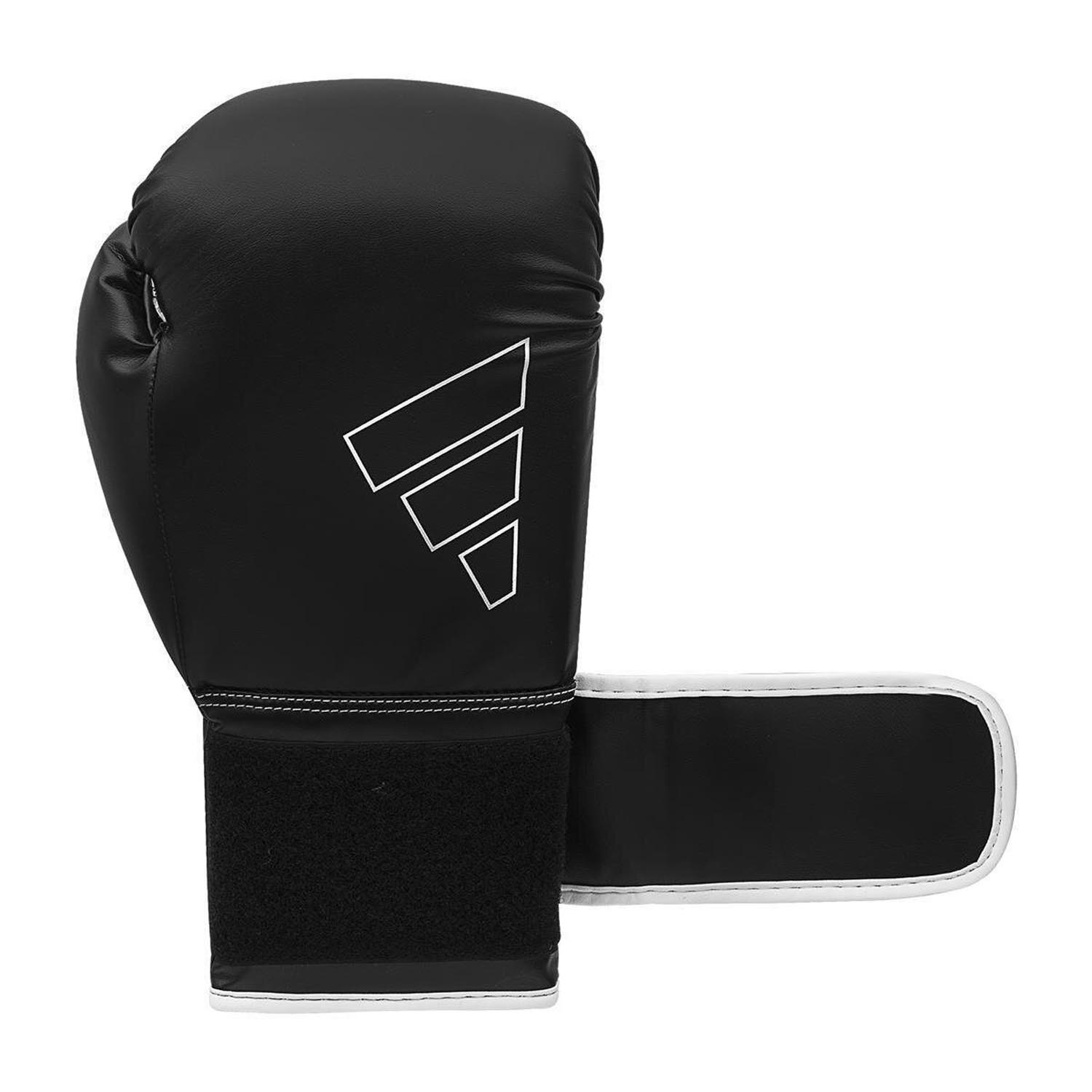 adidas Boxing Gloves, Hybrid, 80, black-white, 16 Oz