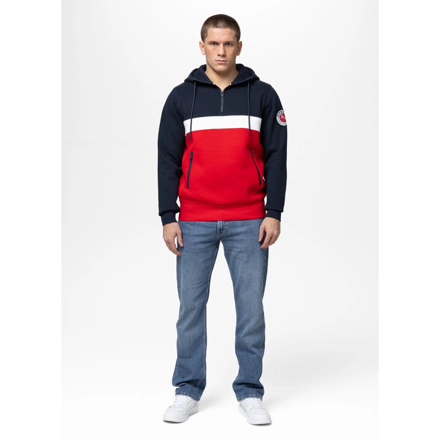 Pit Bull West Coast Hoody, Gibson, navy-red, XXXL