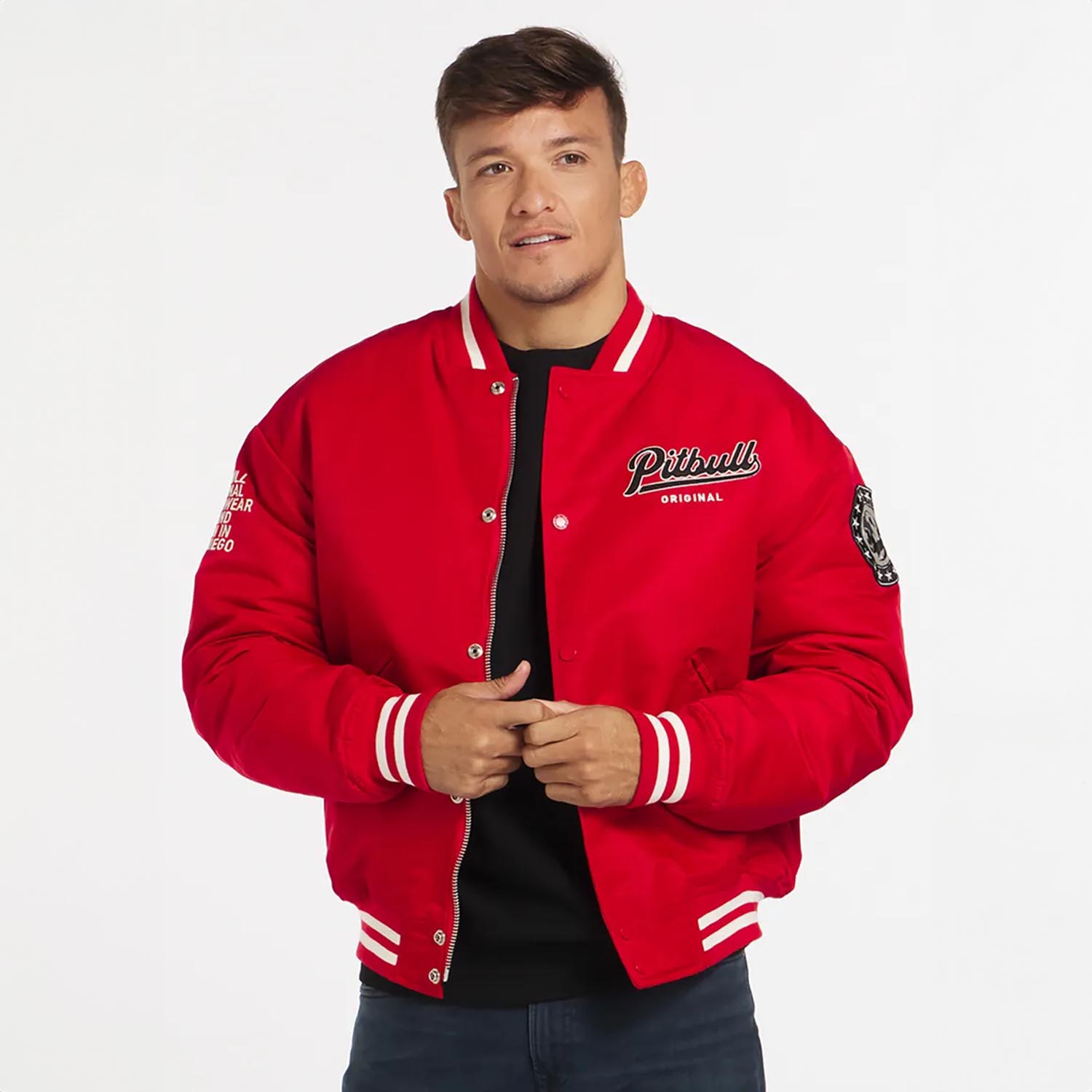 Pit Bull West Coast, Jacket, Seabridge Varsity, red, XXL