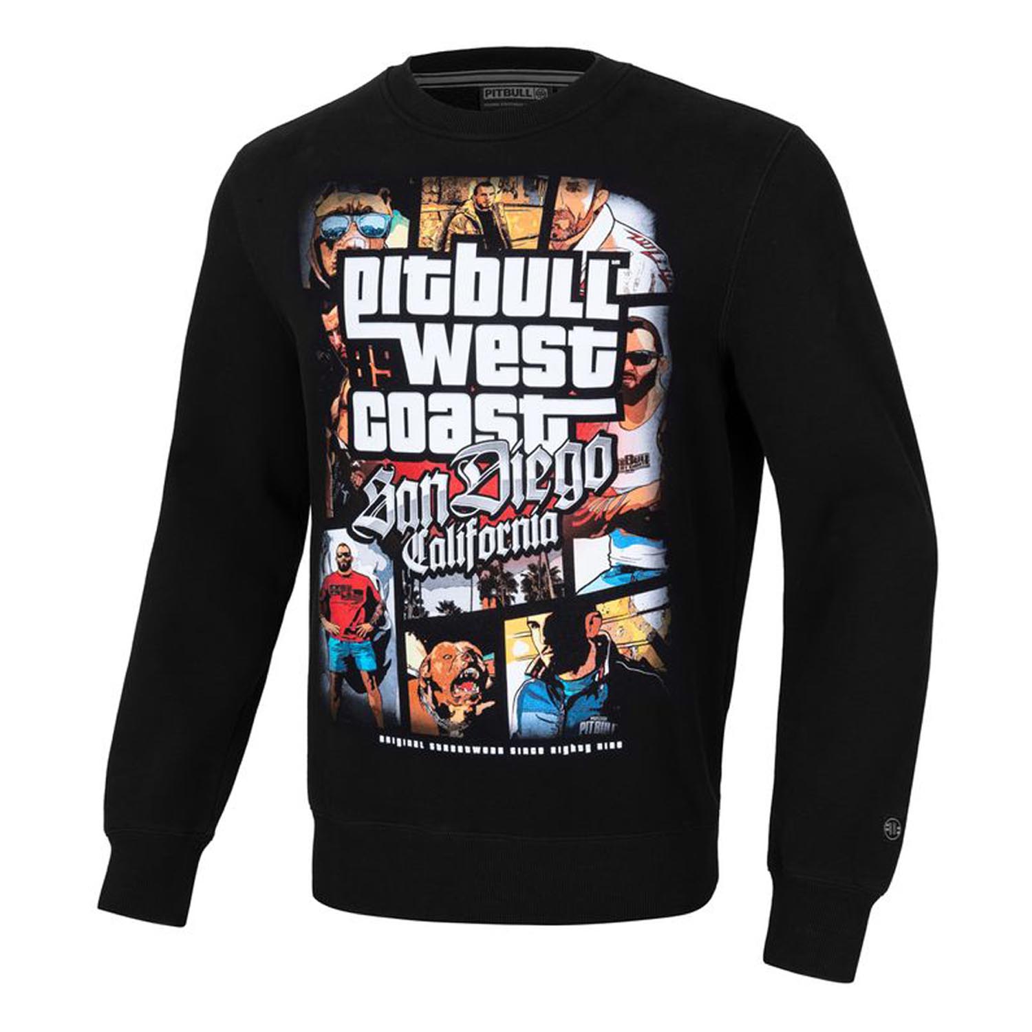 Pit Bull West Coast Crewneck, Most Wanted, black, L