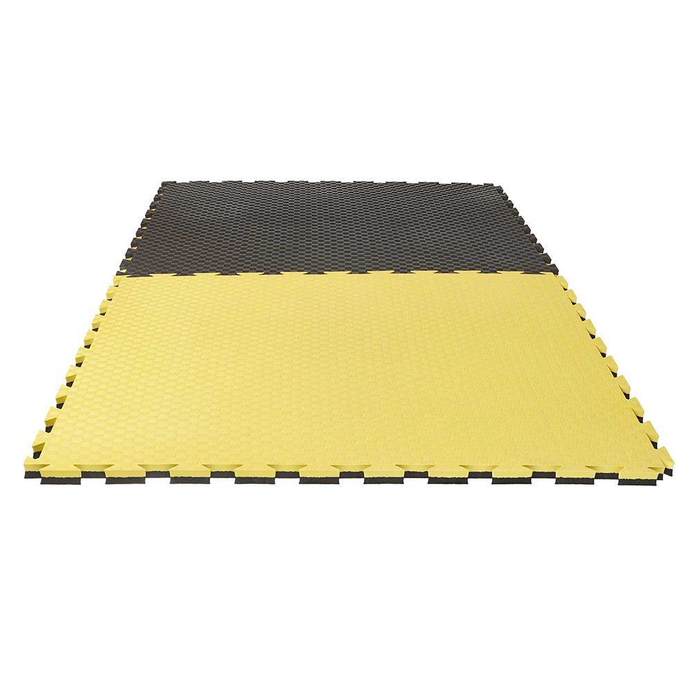 Ju-Sports Puzzle Mat, Pro Checker, black-yellow, 2 cm