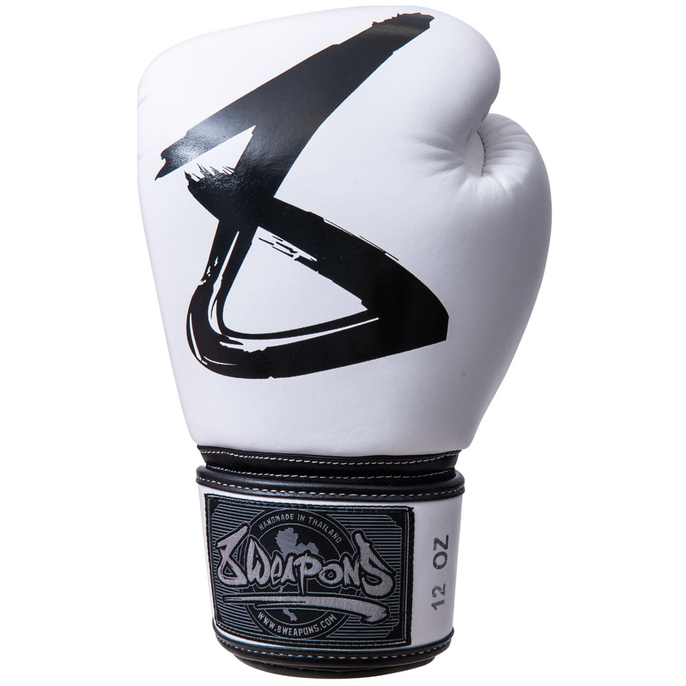 8 WEAPONS Boxing Gloves, BIG 8 Premium, white, 12 Oz
