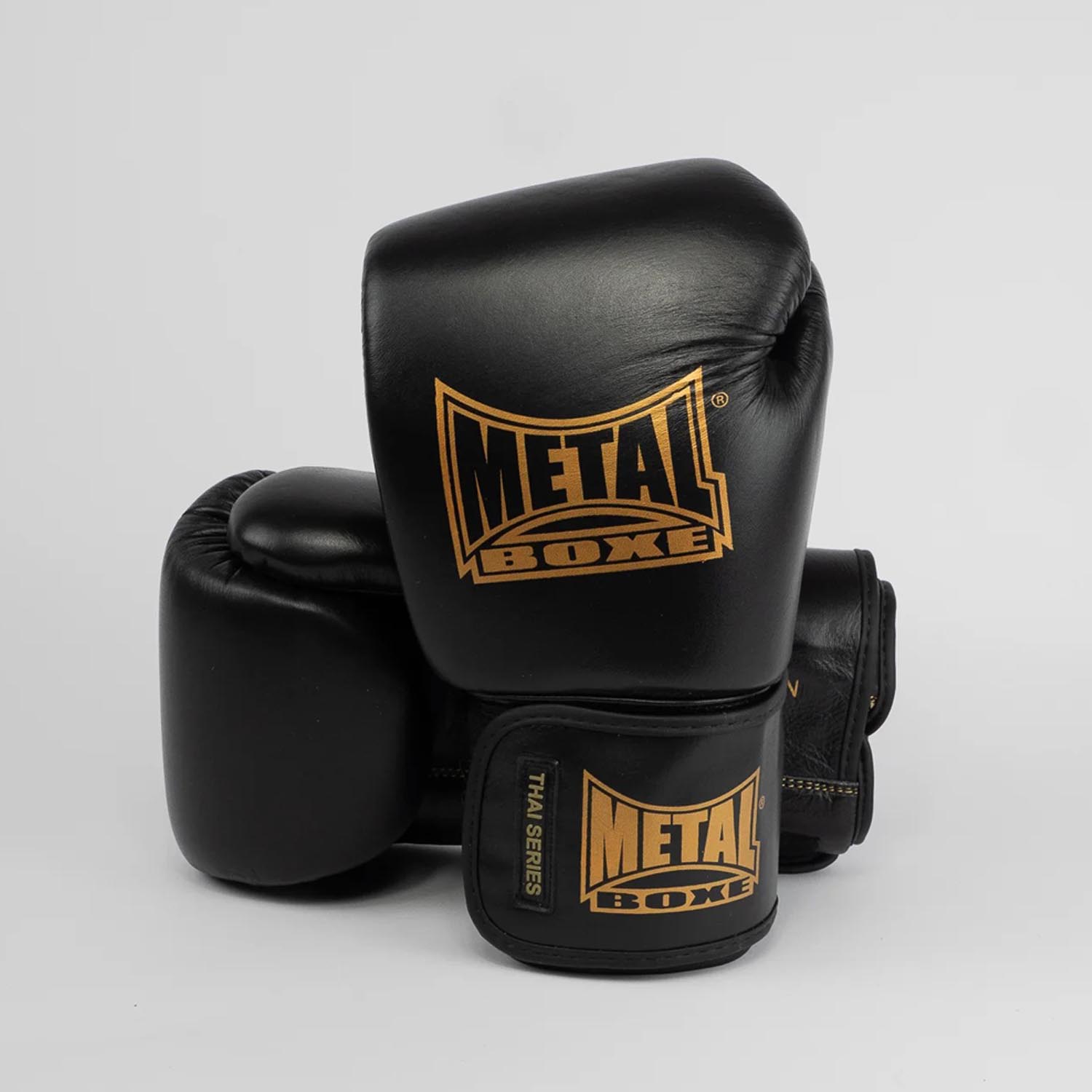 Metal Boxe Boxing Gloves, Thai, black-gold, 16 Oz