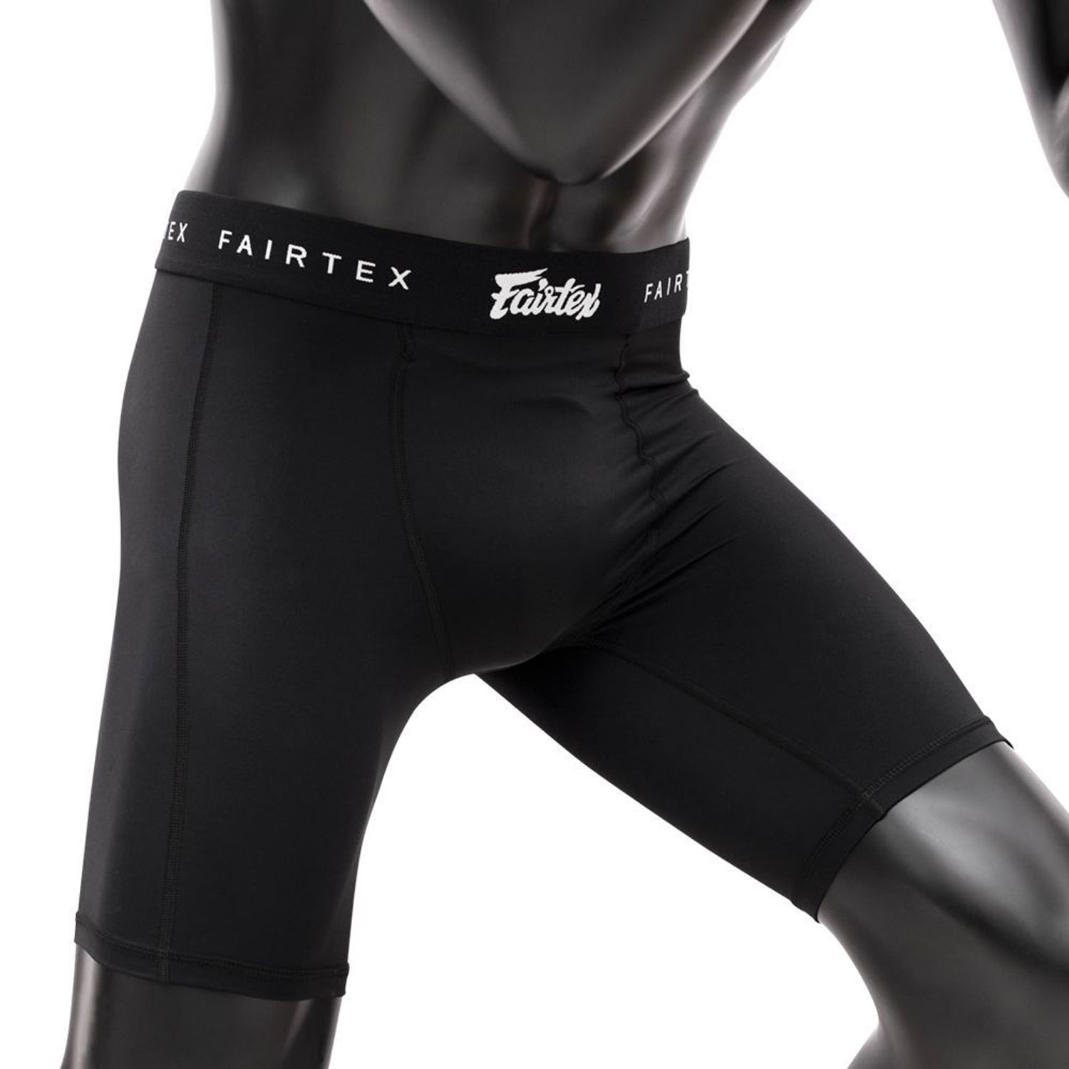 Fairtex Compression Shorts, with Athletic Cup, GC3, black, XL