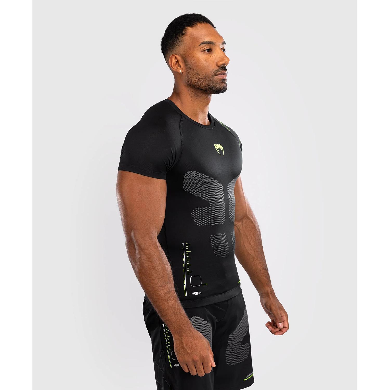 VENUM Rashguard, S/S, Training Camp 4.0, black-neon green, XXL