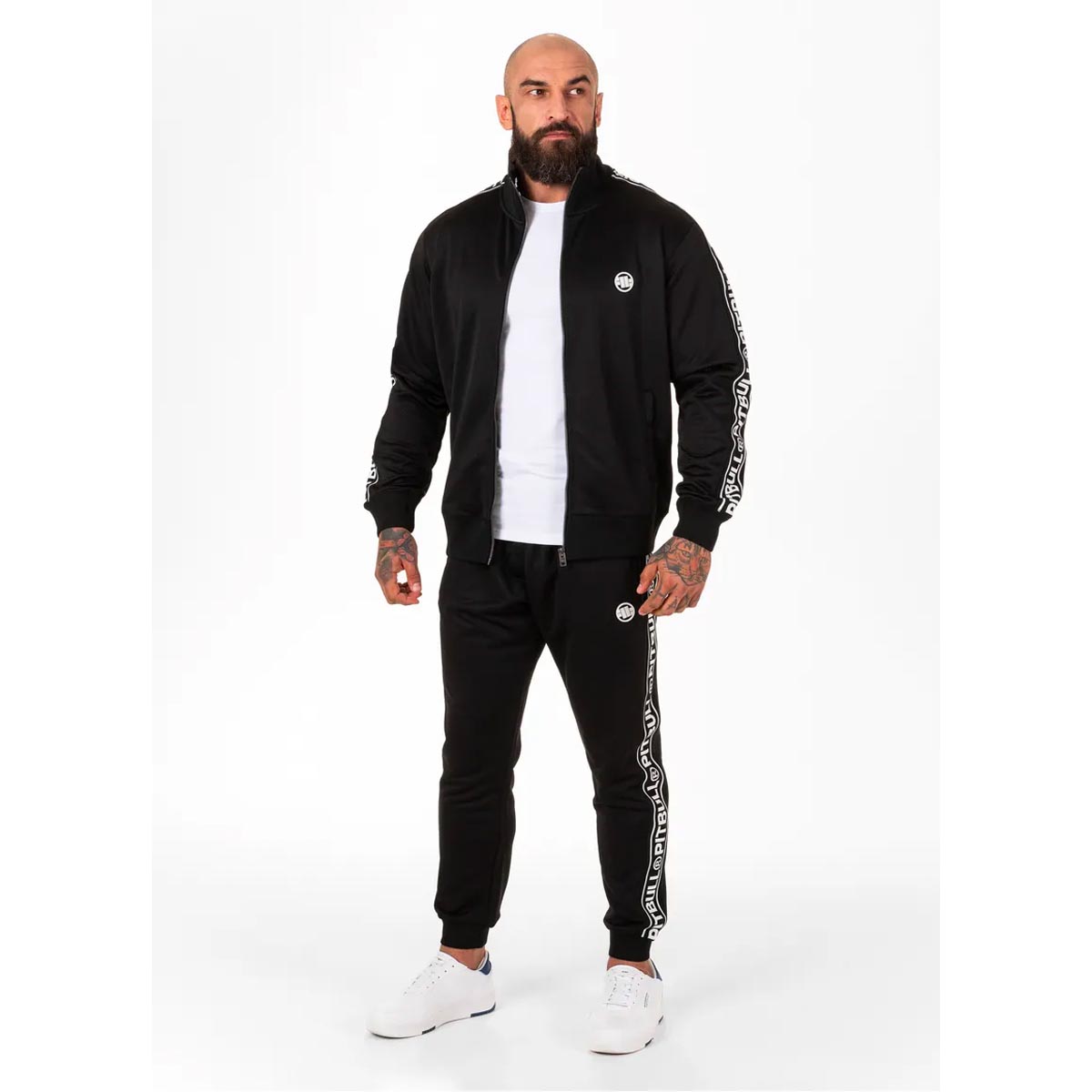 Pit Bull West Coast Trainingsjacke, Tape Logo, schw, XXXL