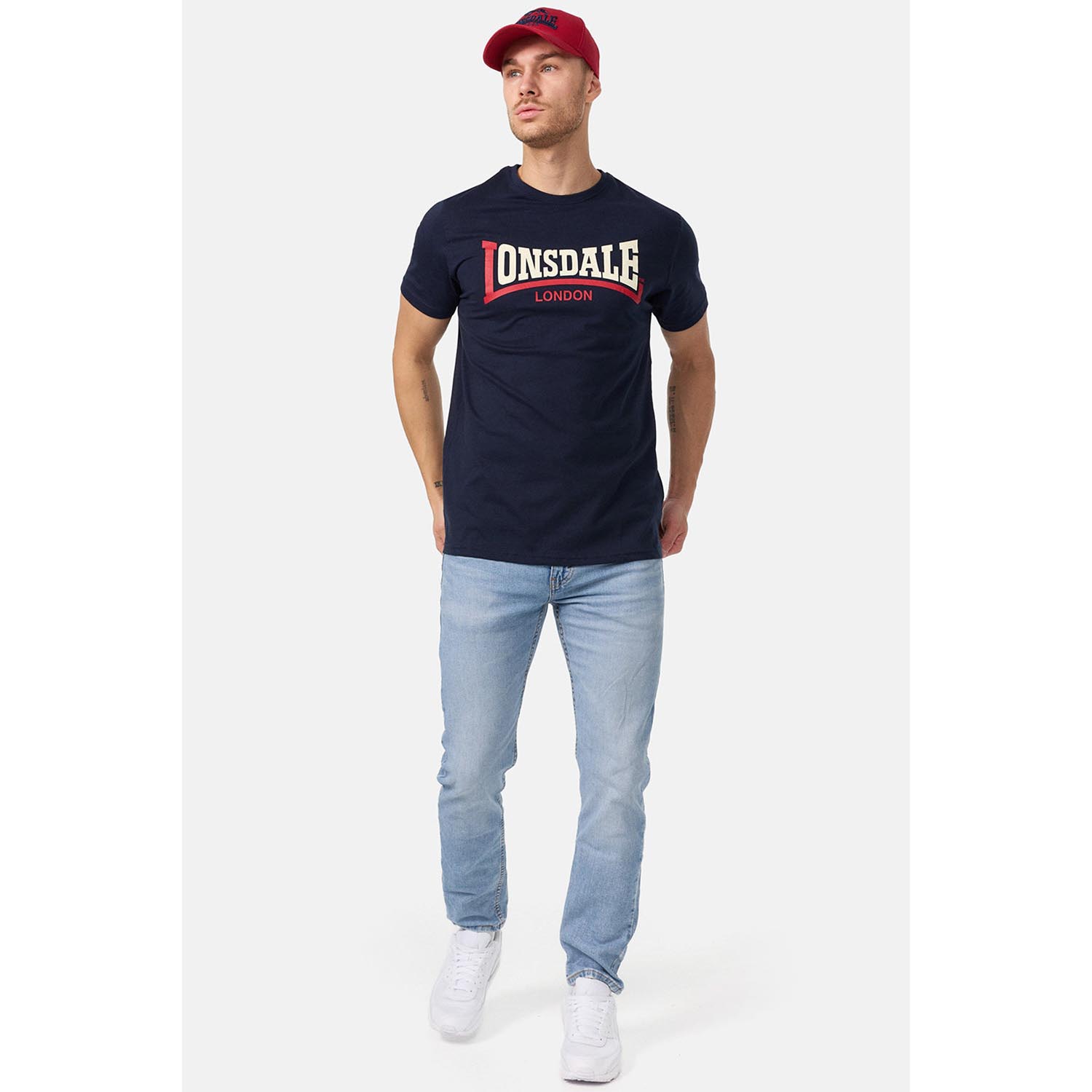 Lonsdale T-Shirt, Two Tone, navy, XXL