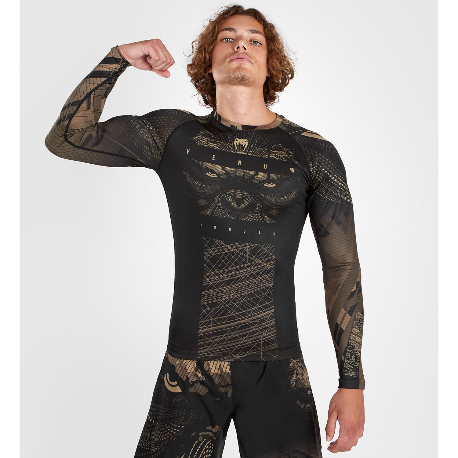 VENUM Rashguard, L\S, Gorilla Jungle, black-sand, XXL