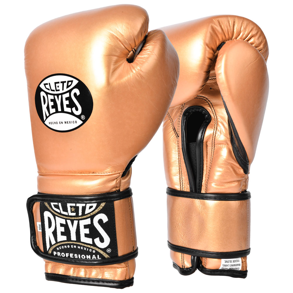 Cleto Reyes Boxing Gloves, Velcro Sparring, gold, 12 Oz