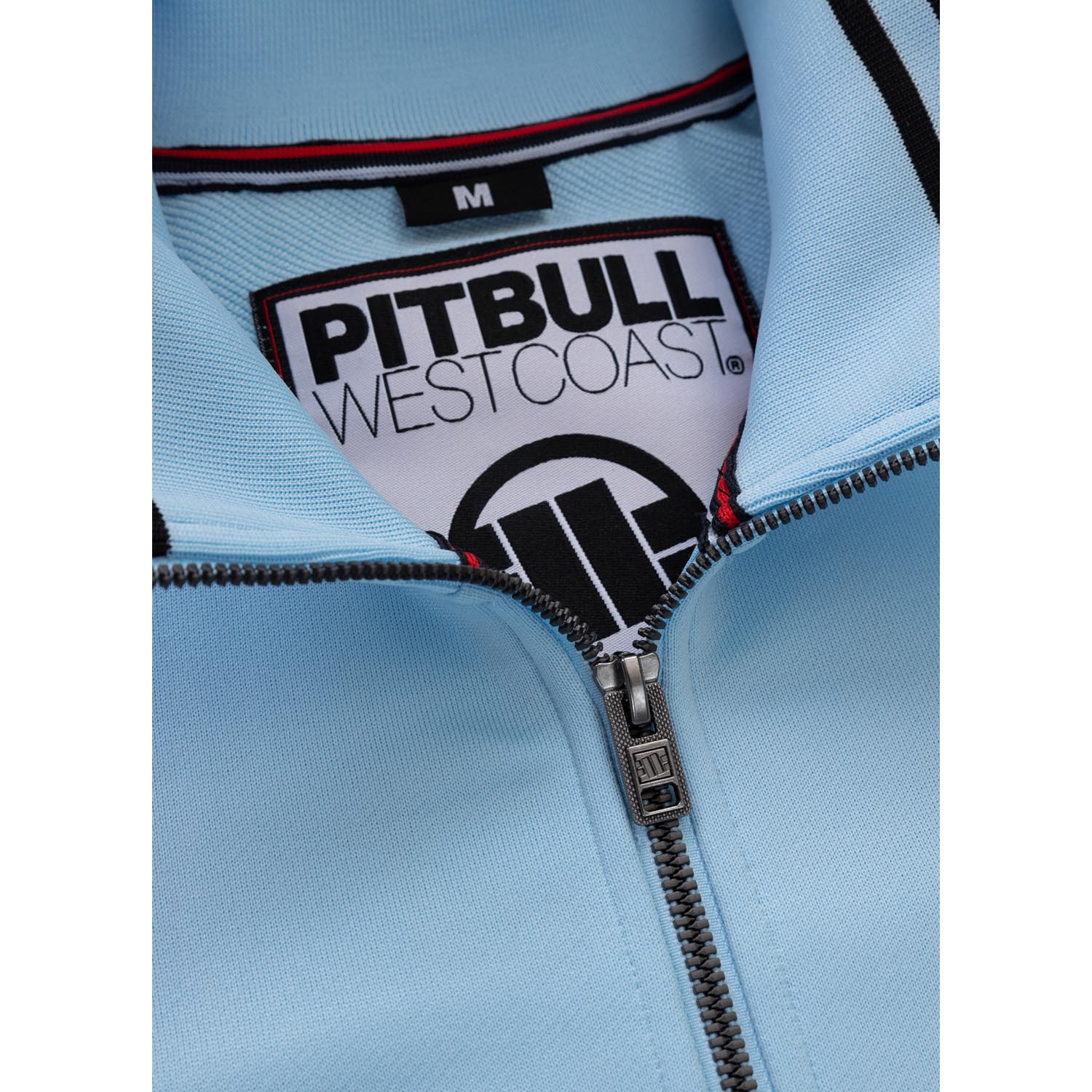 Pit Bull West Coast Trainingsjacke, Tape Logo, hellblau, XL