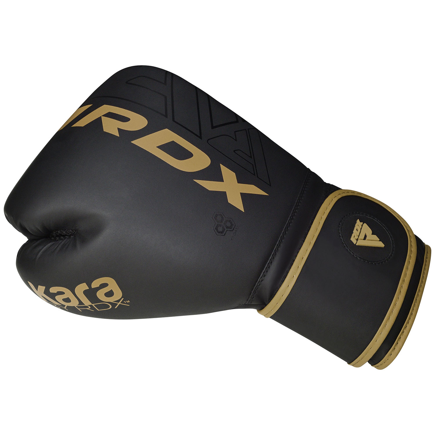 RDX Boxing Gloves, Kara Series F6, black-gold, 12 Oz