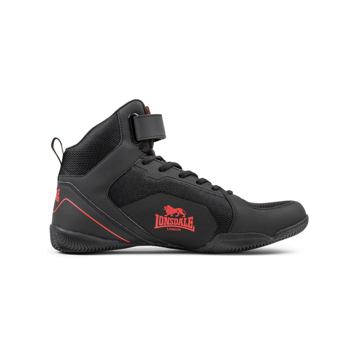 Lonsdale Boxing Shoes, Rufford, black-red, 40
