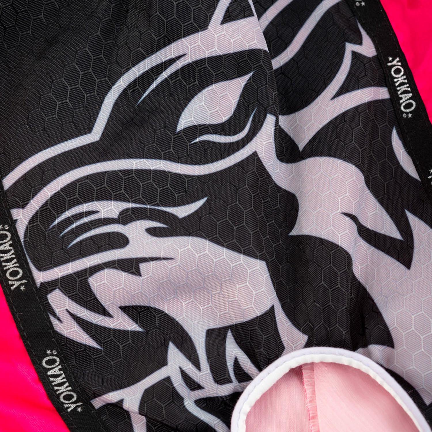 YOKKAO Muay Thai Shorts, original, silver-pink-black, XXL
