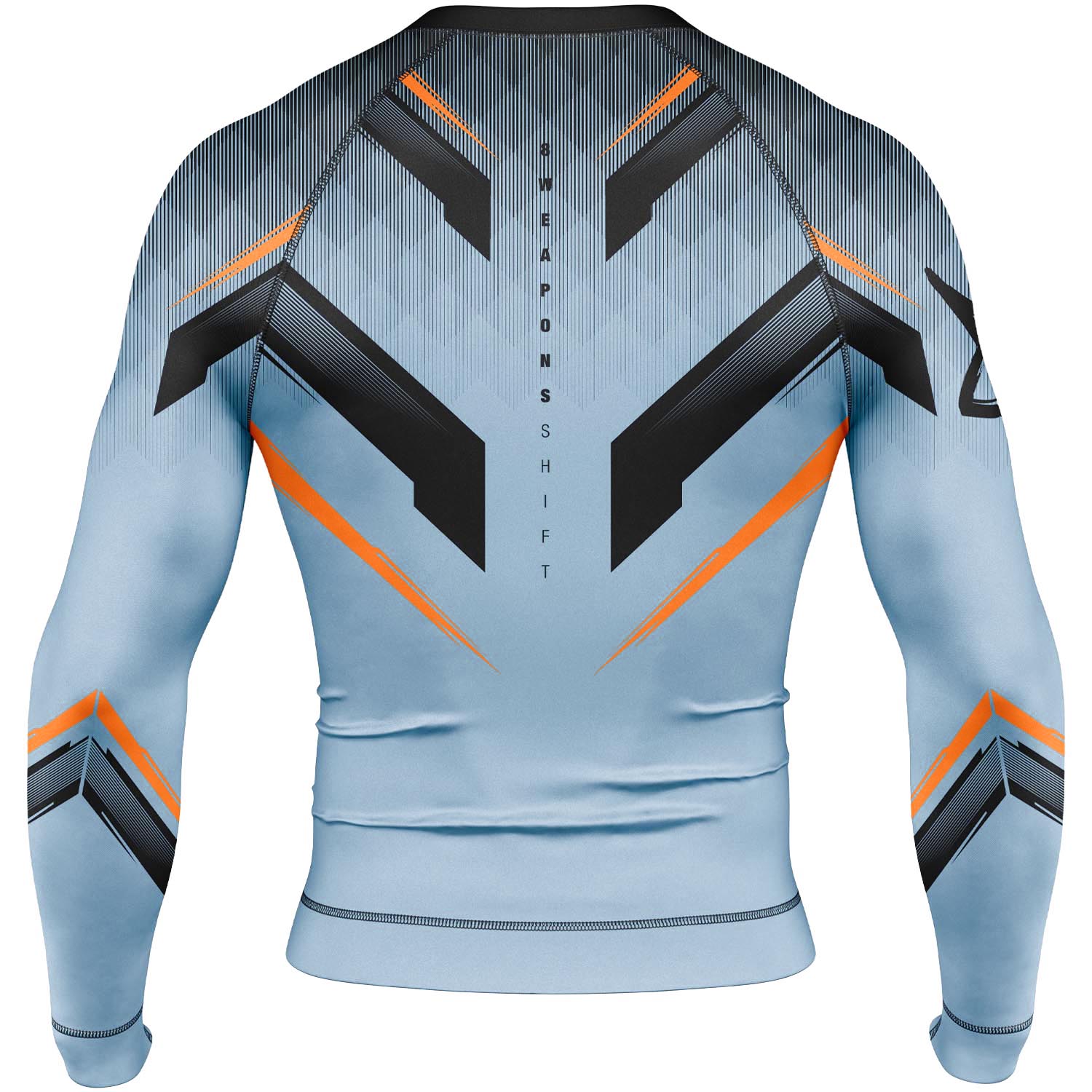 8 WEAPONS Rashguard, L/S, Shift, ice-grey-orange, XXL