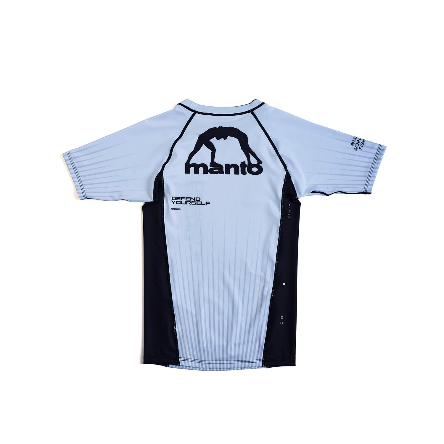 MANTO Rashguard, S/S, Ranked, white, XXL