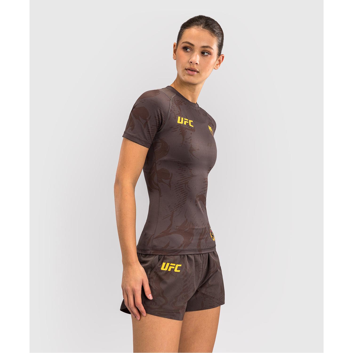 VENUM Rashguard S/S, Women, UFC Fusion Fight Week, brown, L