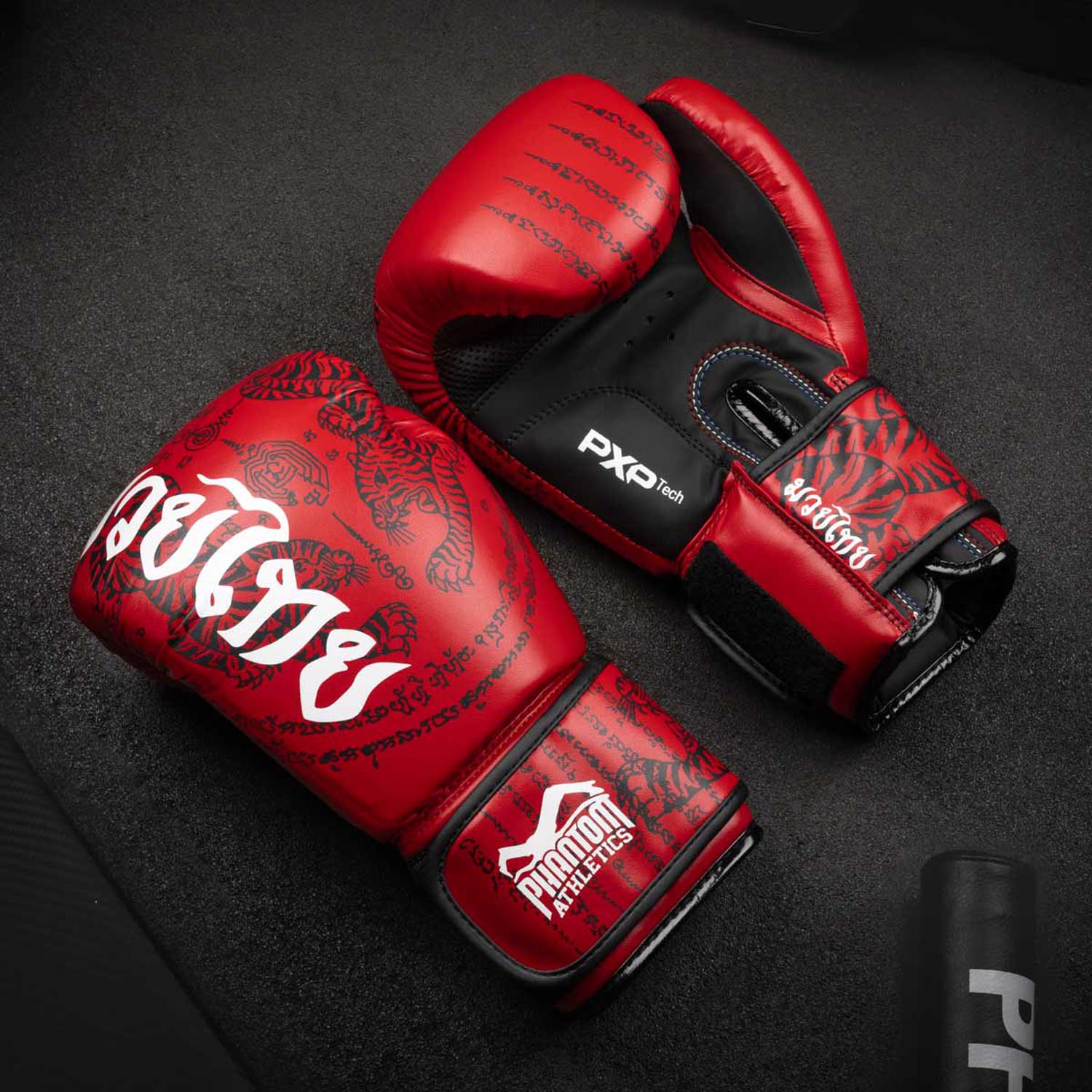 Phantom Athletics Boxing Gloves, Muay Thai, red, 12 Oz