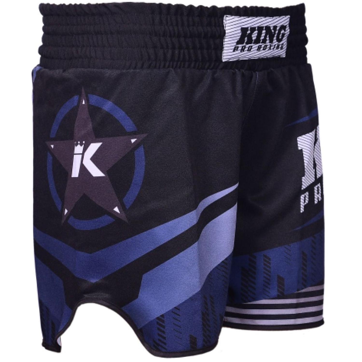 KING PRO BOXING MMA Fight Shorts, Stormking 3, black-navy, XXL