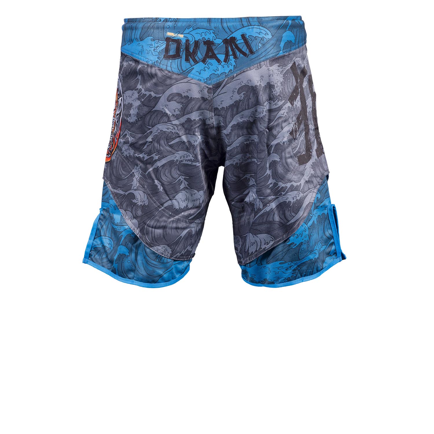OKAMI MMA Fight Shorts, Kois, grey-blue, L