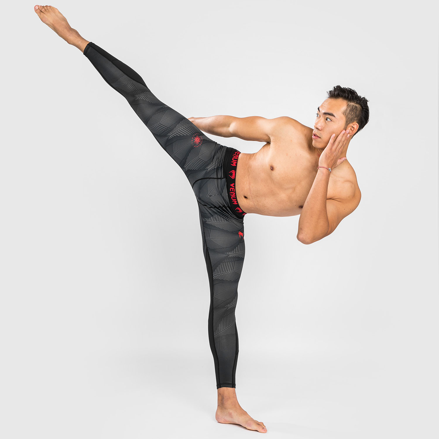 VENUM Compression Pants, Phantom, black-red, S