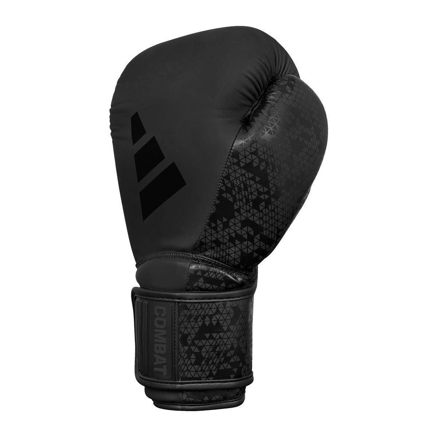 adidas Boxhandschuhe, Combat 50, schwarz-schwarz, 14 Oz