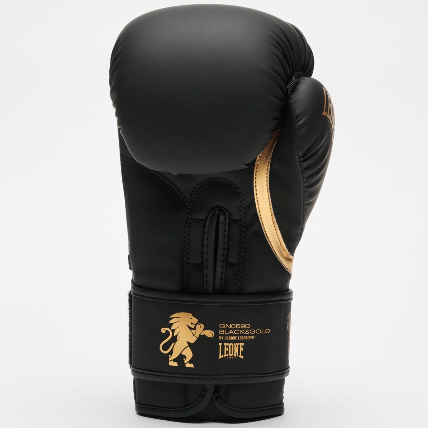 LEONE Boxing Gloves, Black & Gold, GN059D, black, 10 Oz