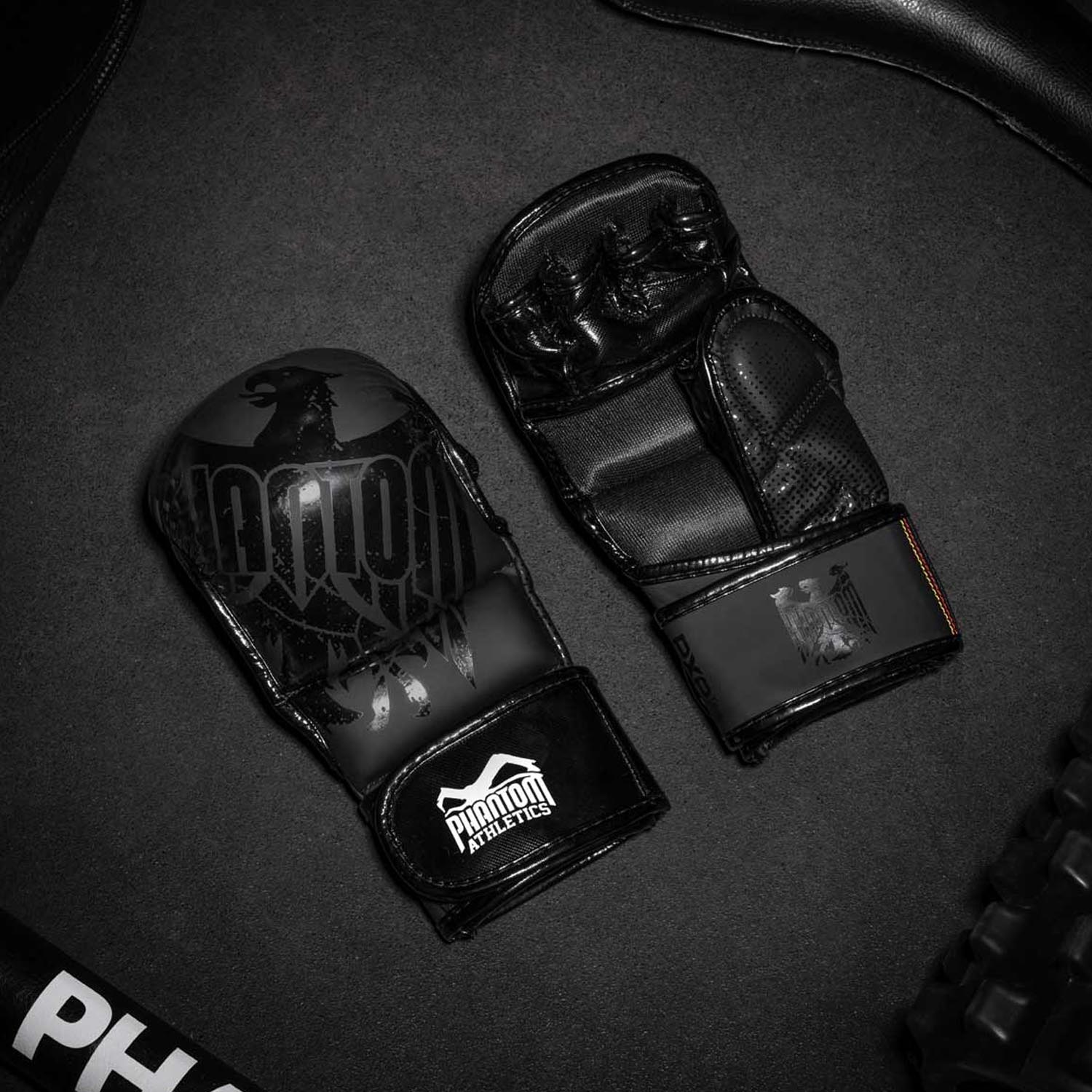Phantom Athletics MMA Sparring Gloves, German Eagle, black, S/M