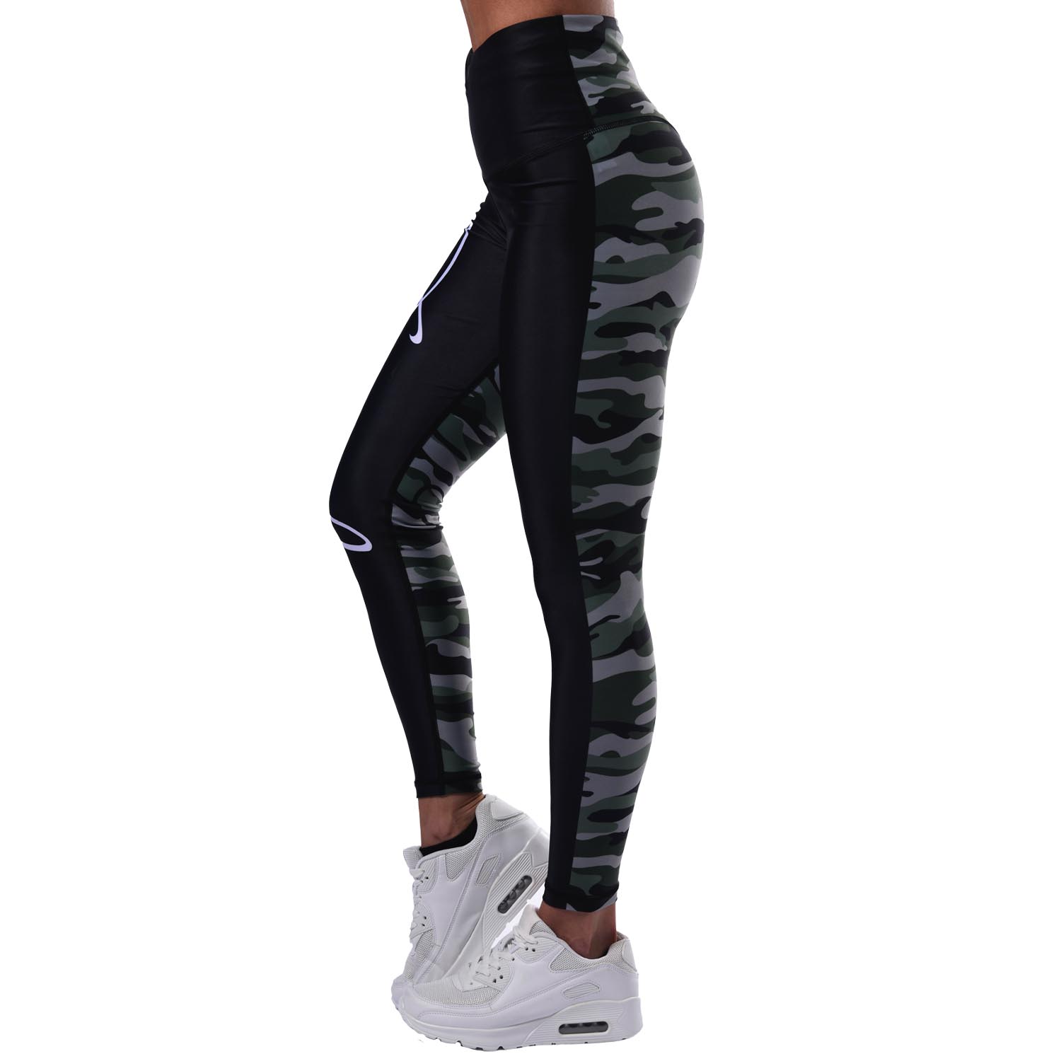 Anarchy Apparel Leggings, Symmetry Army, schwarz-grün, S